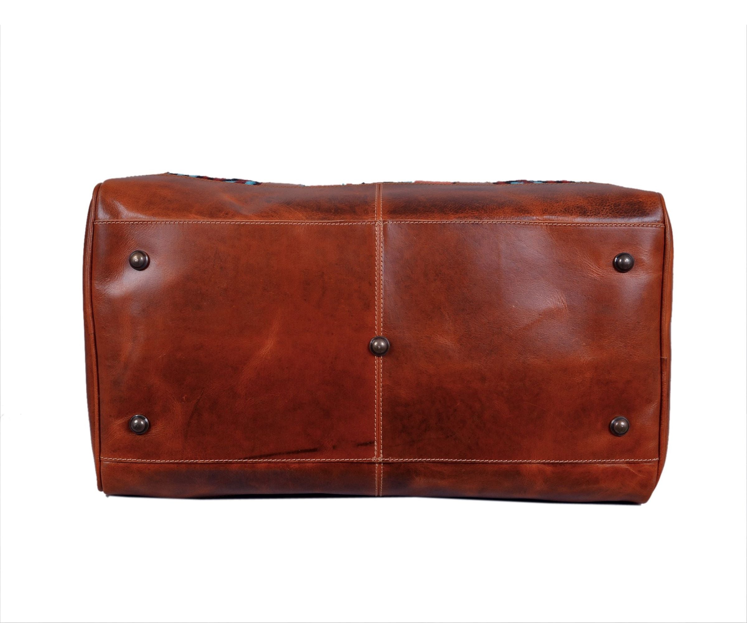 Sample Sale Highlands Speckled Black Large Genuine Cowhide Weekender Cowhide Duffel #3 - Ranch Junkie Mercantile LLC