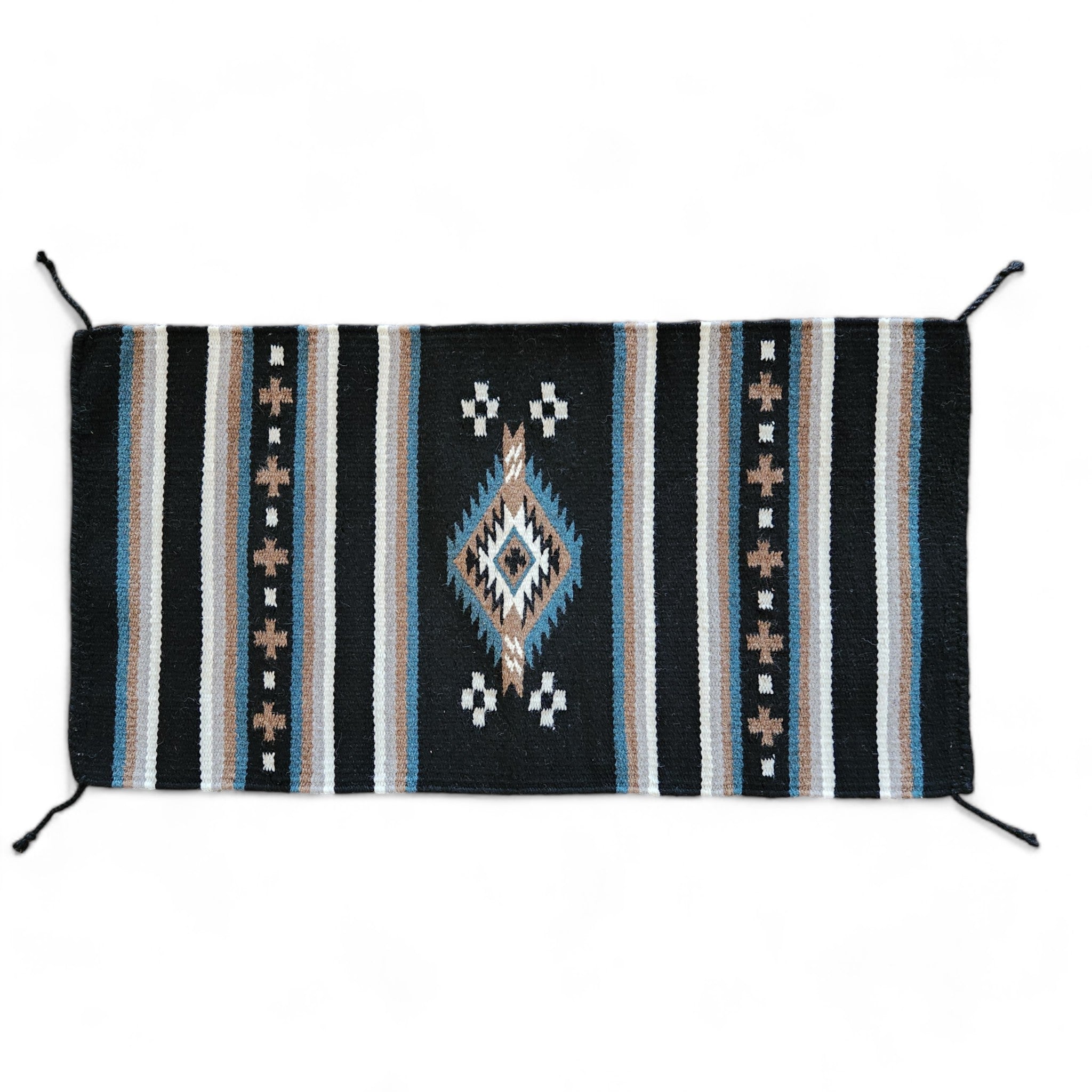20" X 40" Handwoven Wool Southwestern Rug The Alma Accent Rug - Ranch Junkie Mercantile LLC