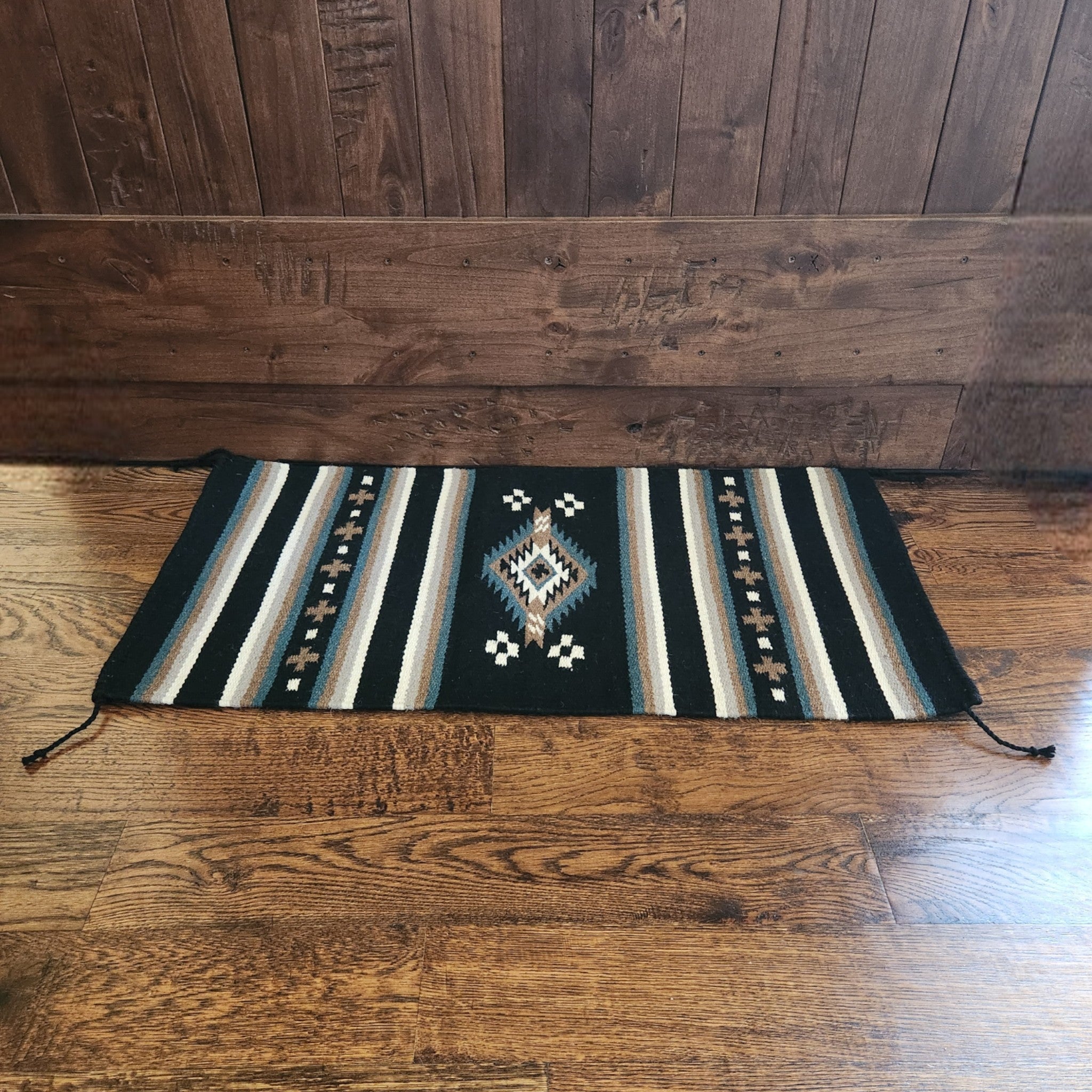 20" X 40" Handwoven Wool Southwestern Rug The Alma Accent Rug - Ranch Junkie Mercantile LLC