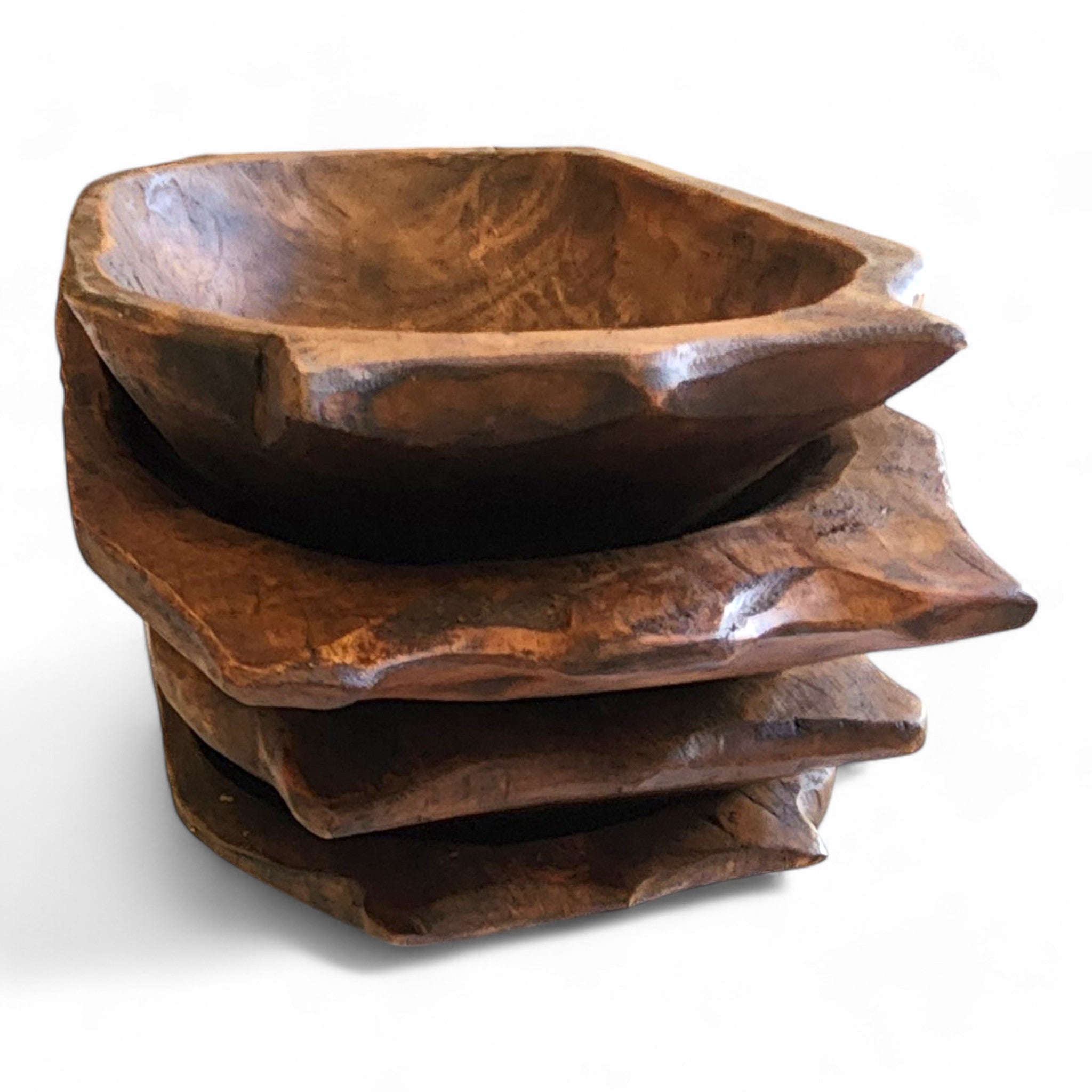 Farmhouse Rustic Dough Bowl With Handles- The Big Horn - Ranch Junkie Mercantile LLC