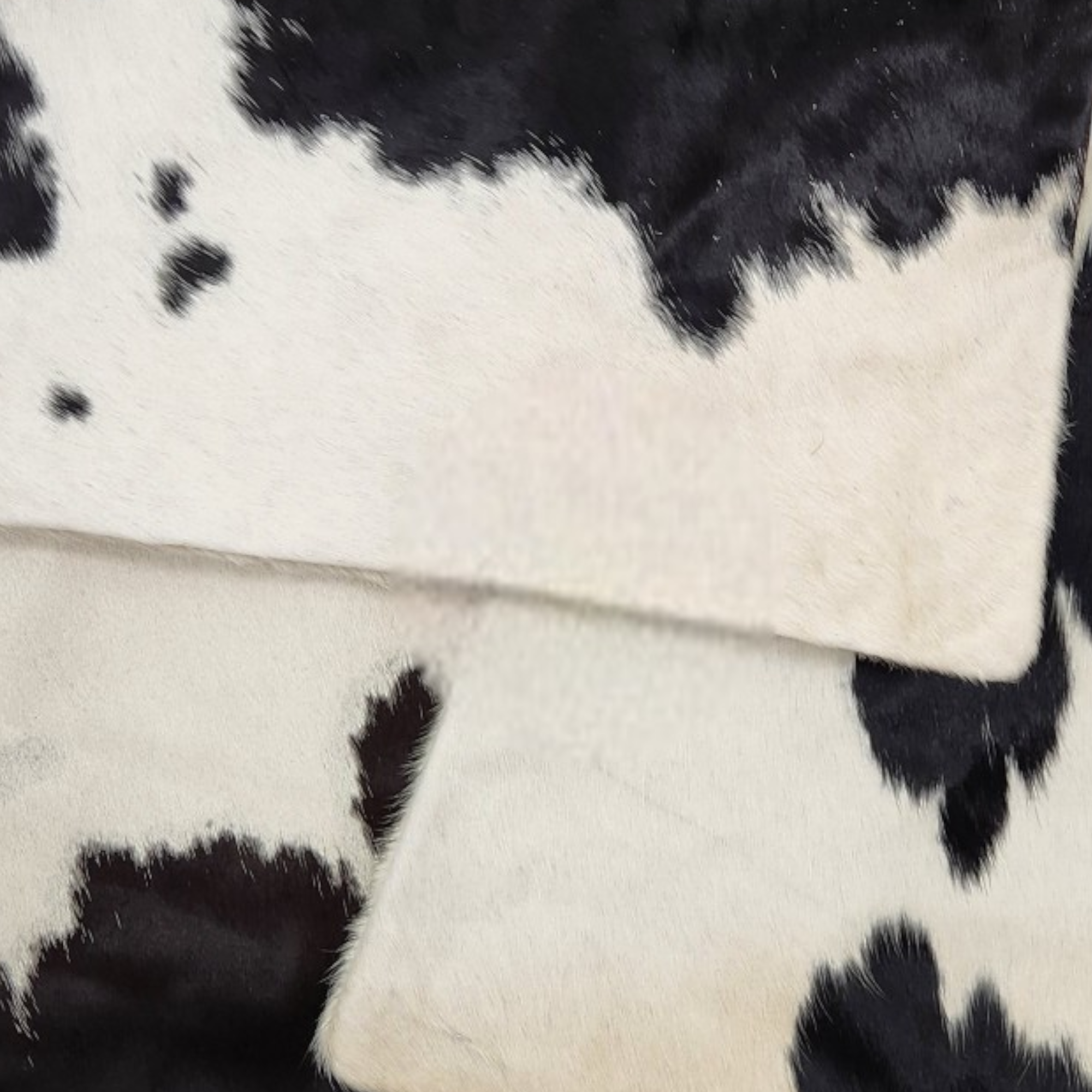 Bundle Deal Highlands Large Genuine Cowhide Weekender Duffel White And Black Spot + Cowhide Tote Bag - Ranch Junkie Mercantile LLC