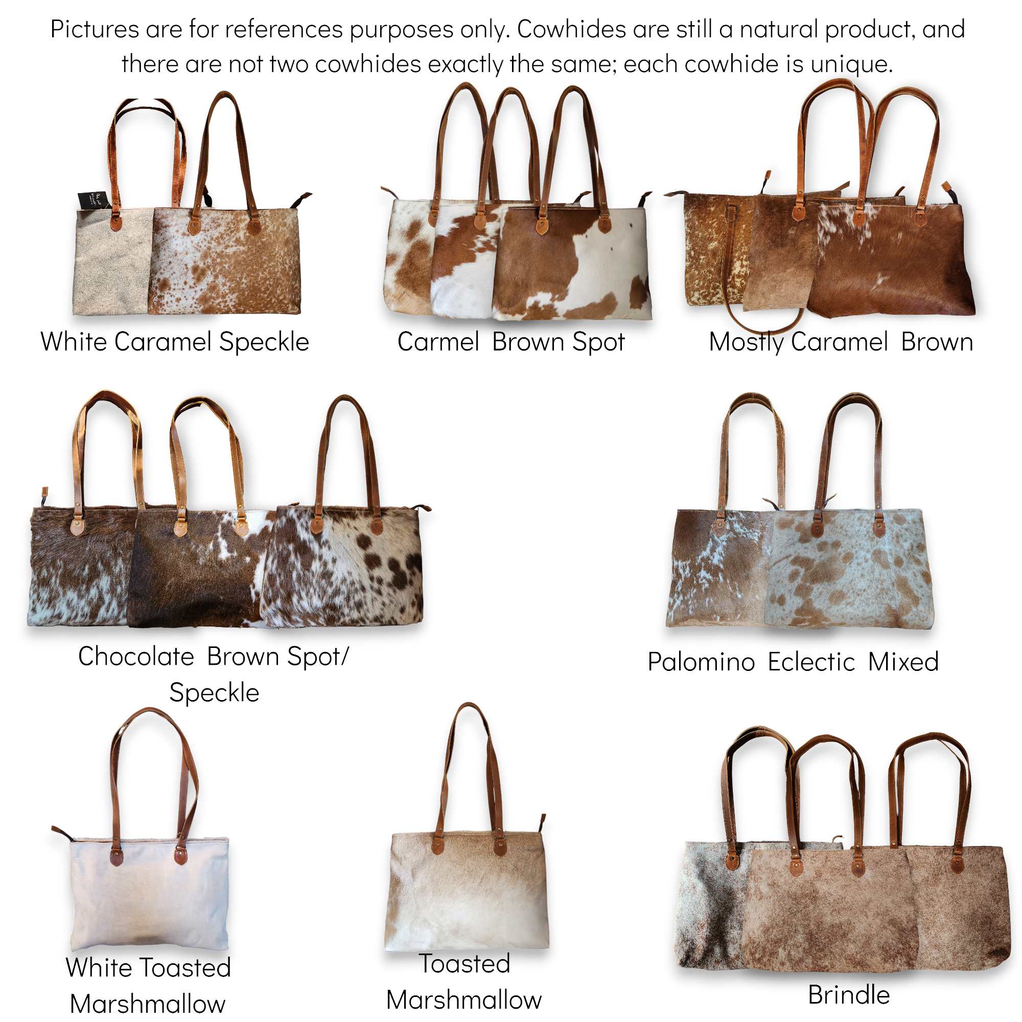 Genuine Cowhide Large Tote Highlands Cowhide Tote Bag Saddle - Ranch Junkie Mercantile LLC