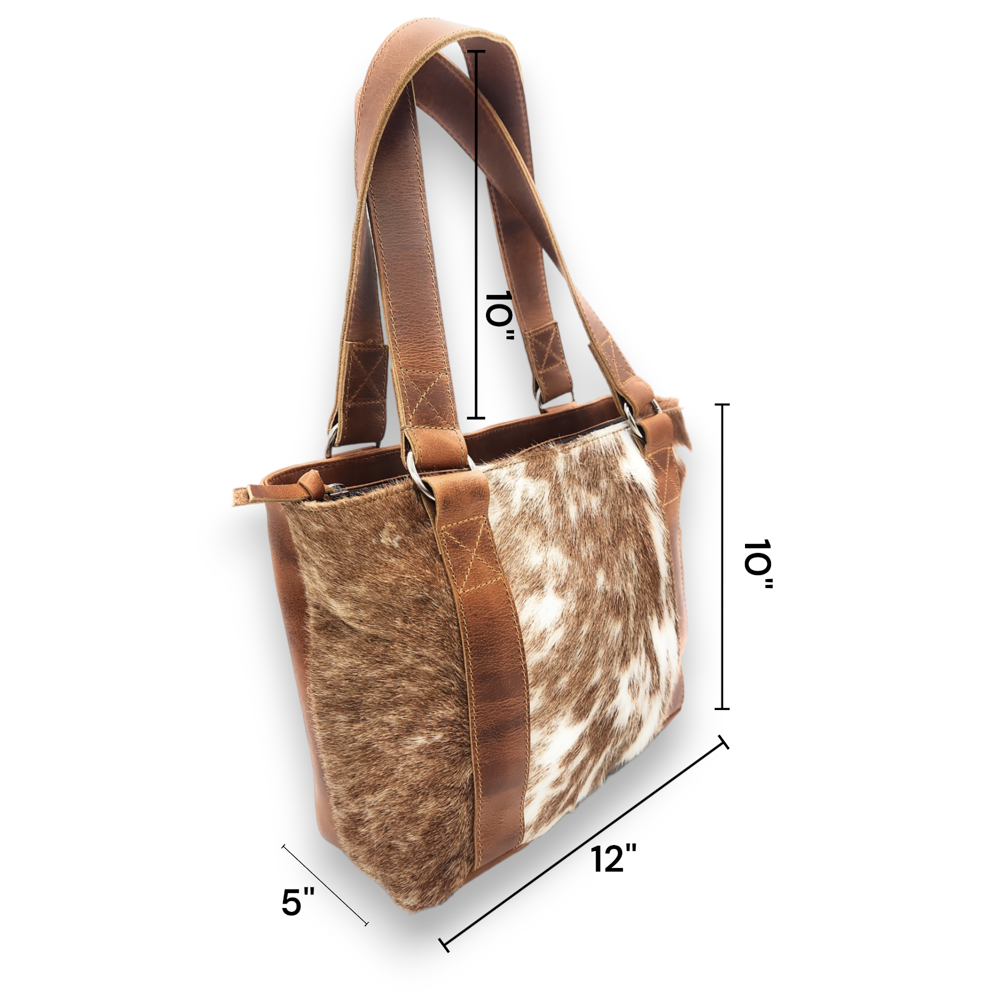 Bundle Deal Highlands Cowhide Tote Purse Saddle + Envelope Cowhide Large Wallet Saddle - Ranch Junkie Mercantile LLC