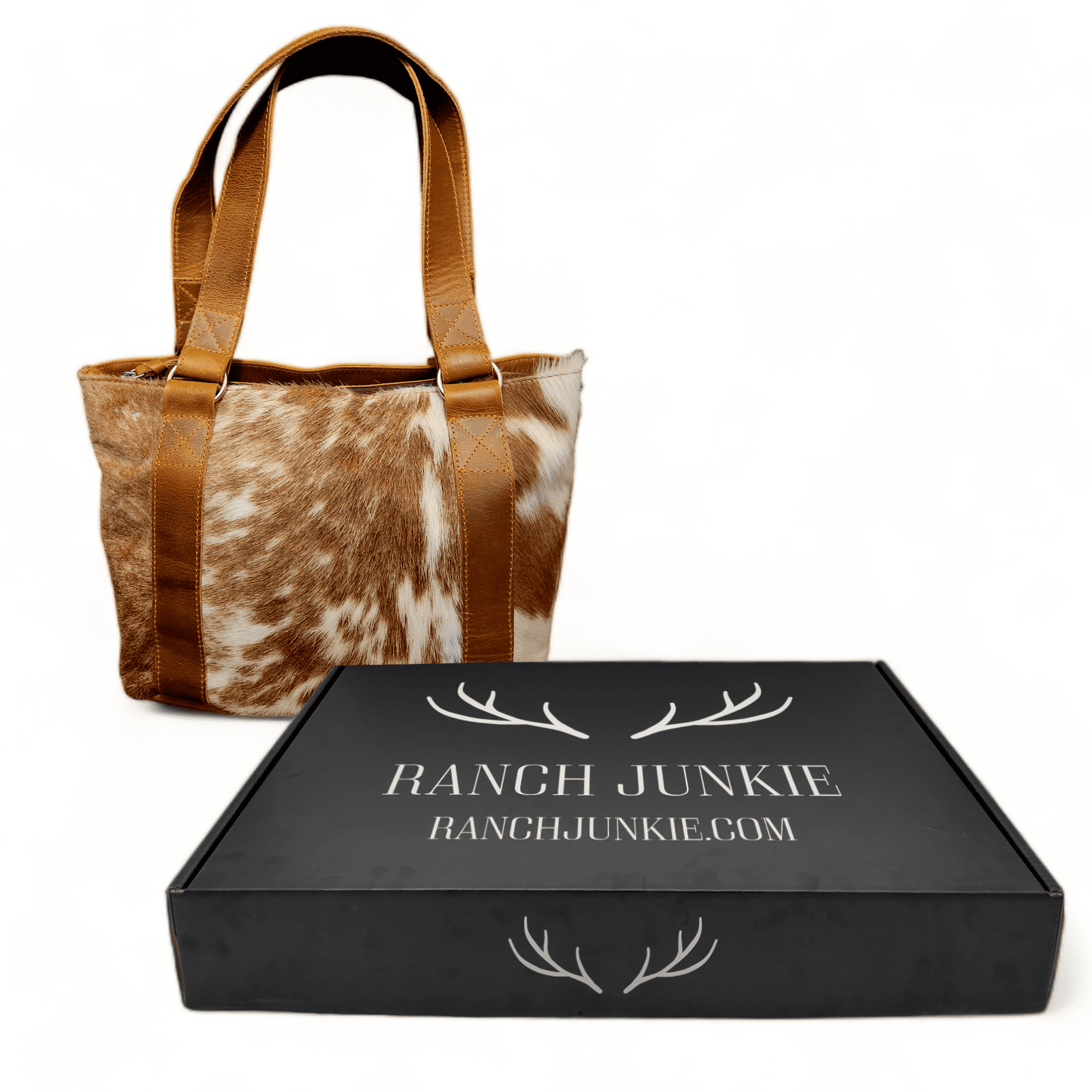 Genuine Cowhide Tote Handbag Highlands Brown Purse - Ranch Junkie Mercantile LLC