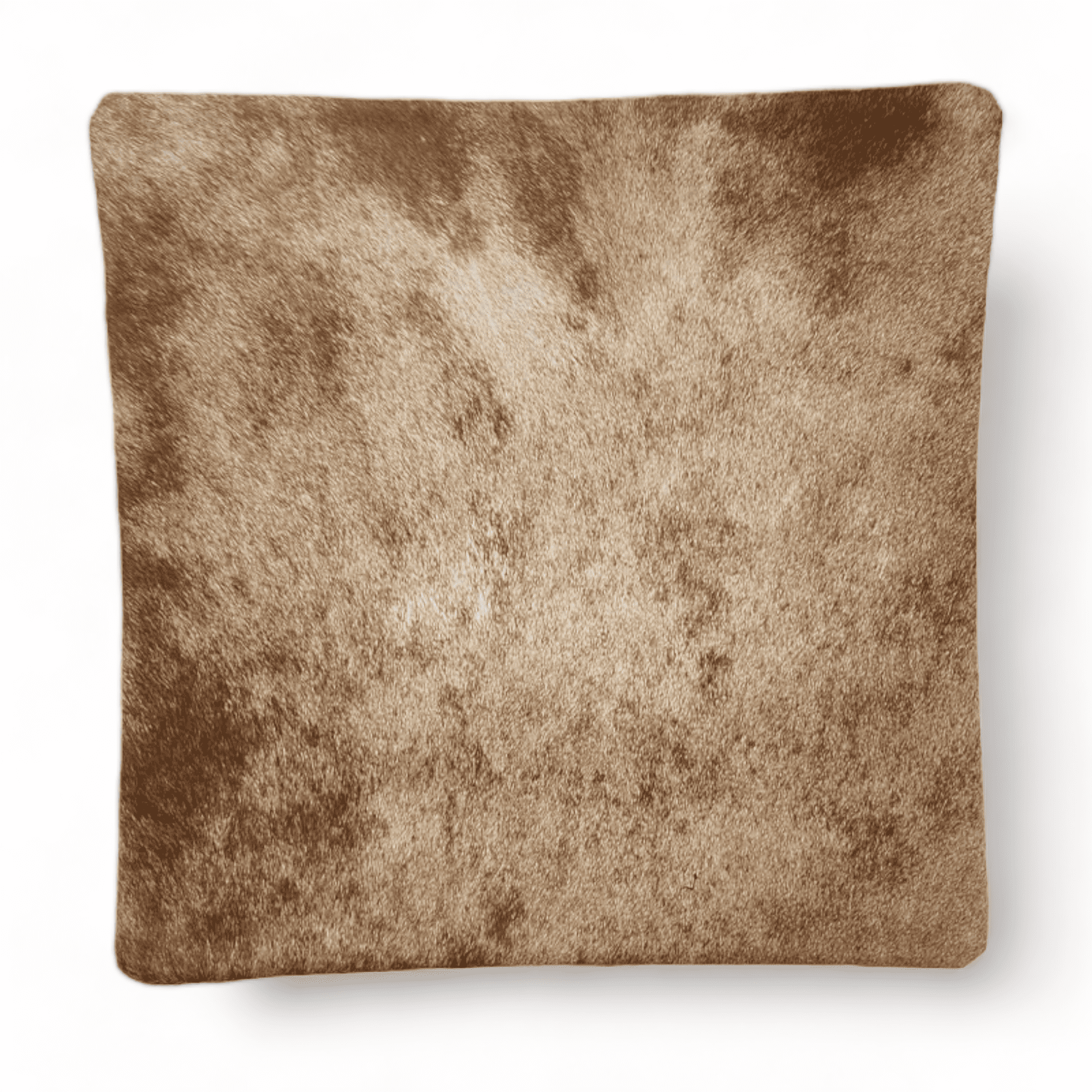18x18 Genuine Cowhide Pillow Covers Caramel Brown Double Sided Highlands Cowhide Pillow - Ranch Junkie Mercantile LLC