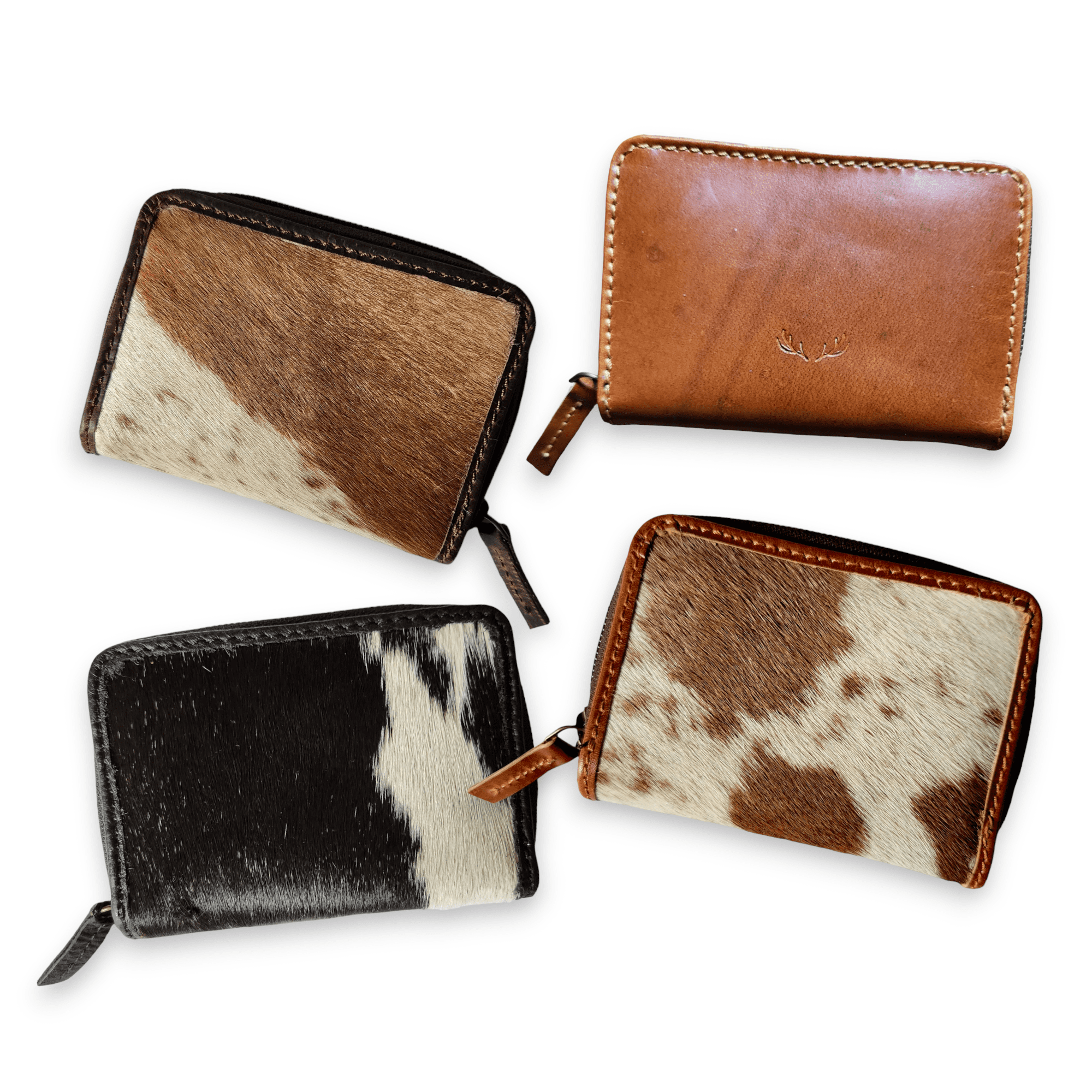 The Highlands Credit Card Wallet Cowhide Wallet Small Leather Wallet - Ranch Junkie Mercantile LLC