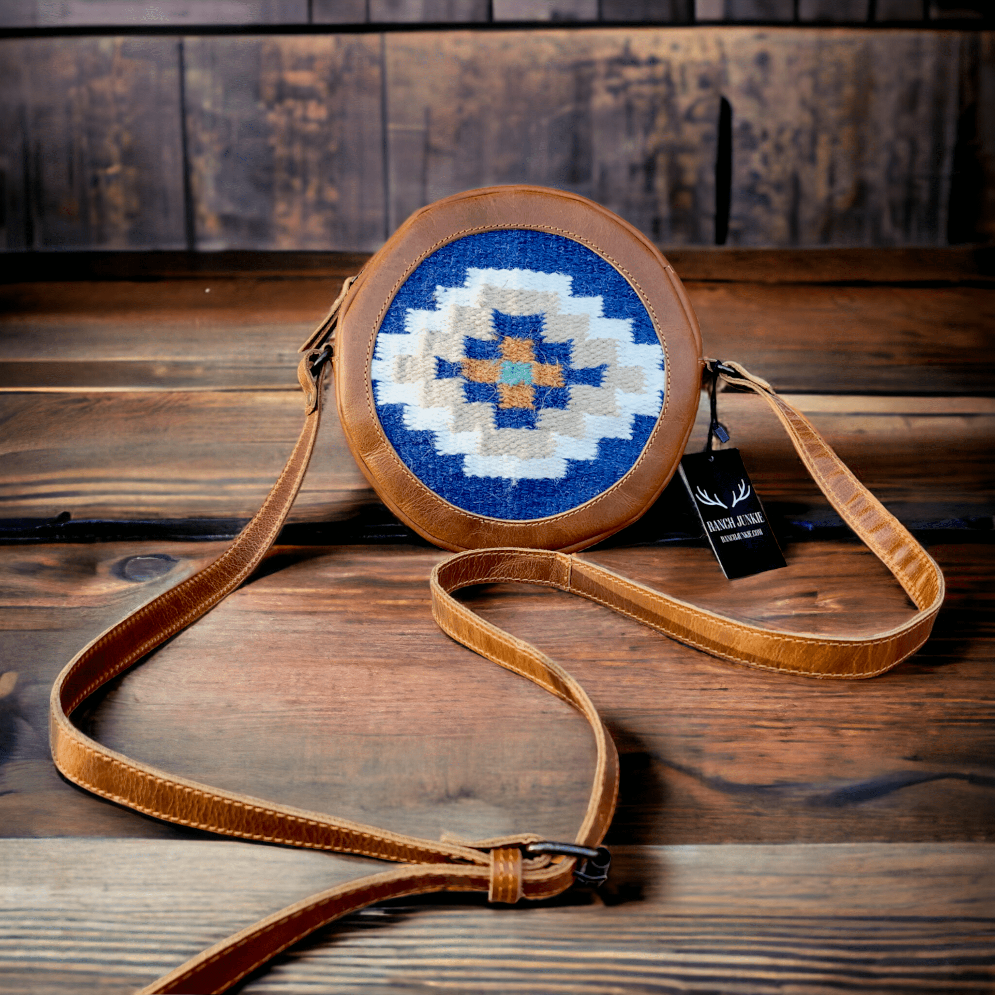 Dakota Saddle Canteen Crossbody Bag Southwestern Crossbody Purse - Ranch Junkie Mercantile LLC