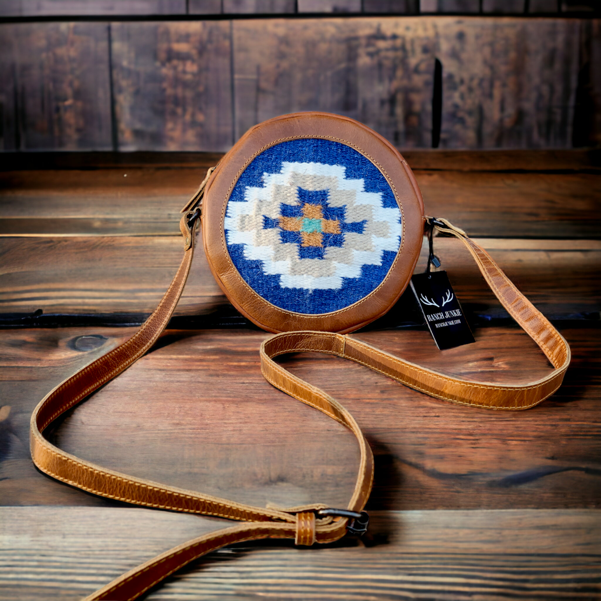 Bundle Deal Dakota Boho Aztec Saddle Blanket Large Weekender Southwestern Duffel Bag + Dakota Canteen Crossbody - Ranch Junkie Mercantile LLC