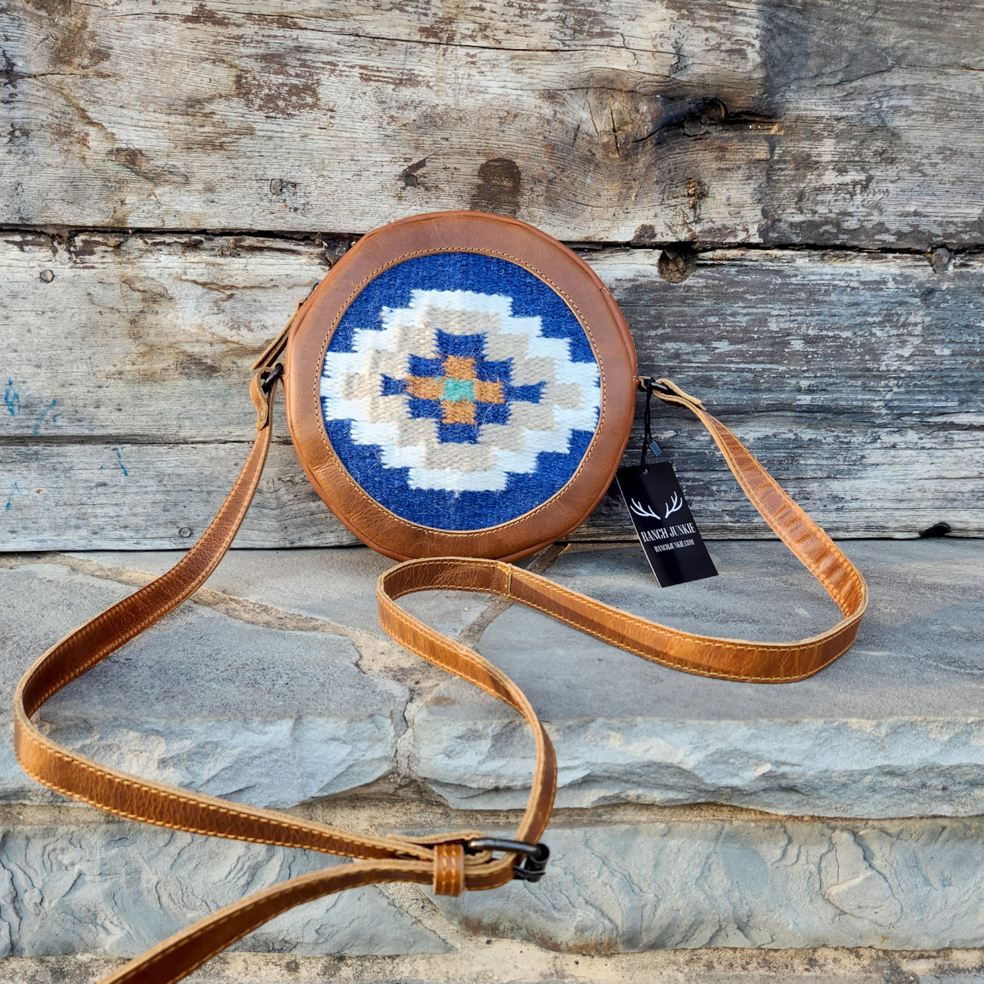 Bundle Deal Dakota Boho Aztec Saddle Blanket Large Weekender Southwestern Duffel Bag + Dakota Canteen Crossbody - Ranch Junkie Mercantile LLC