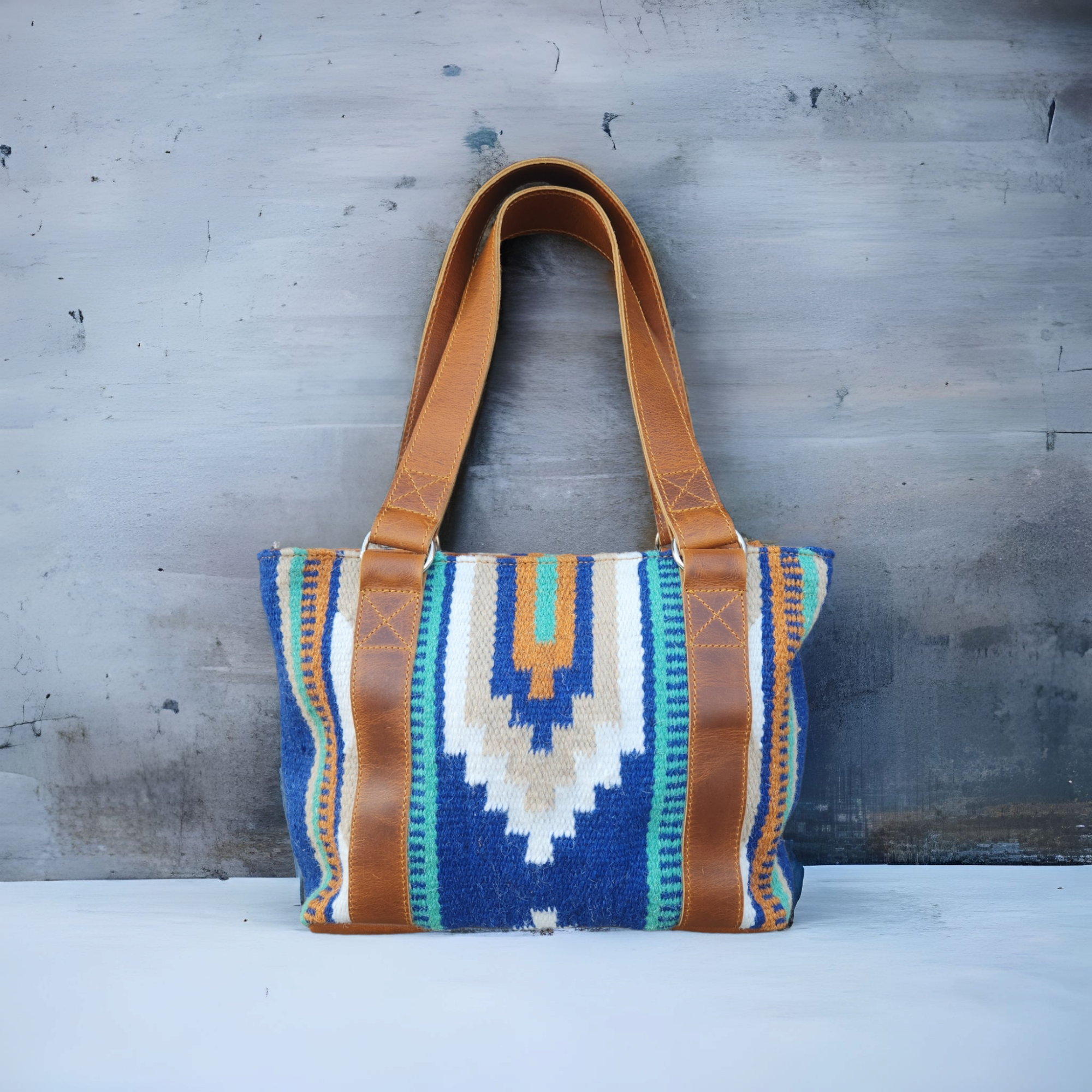 Bundle Deal Dakota Wool Southwestern Aztec Large Weekender Duffel Bag + Handwoven Wool Tote Purse - Ranch Junkie Mercantile LLC