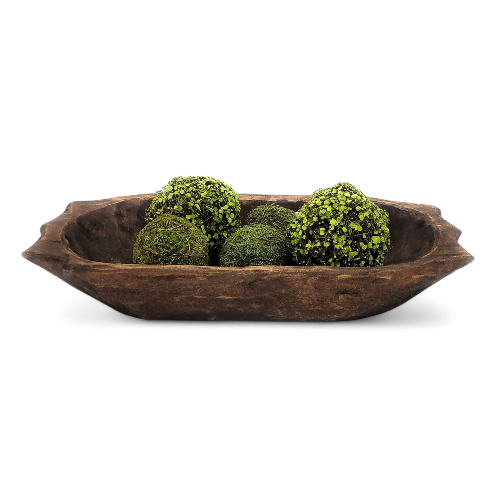 Farmhouse Rustic Dough Bowl With Handles- The Big Horn - Ranch Junkie Mercantile LLC