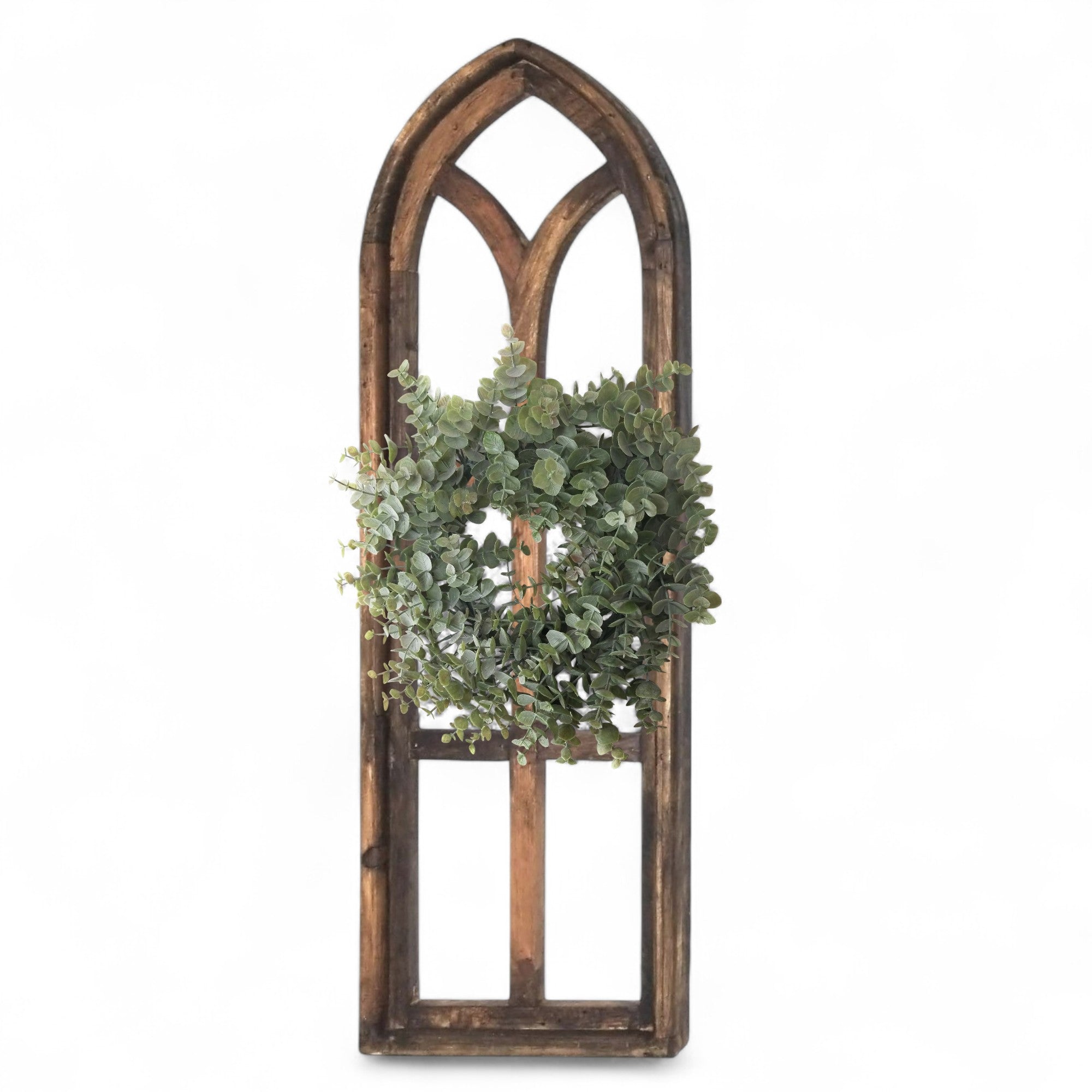 37" X 12" Farmhouse Rustic Wooden Wall Window Arches Rustic Brown Dandelion - Ranch Junkie Mercantile LLC