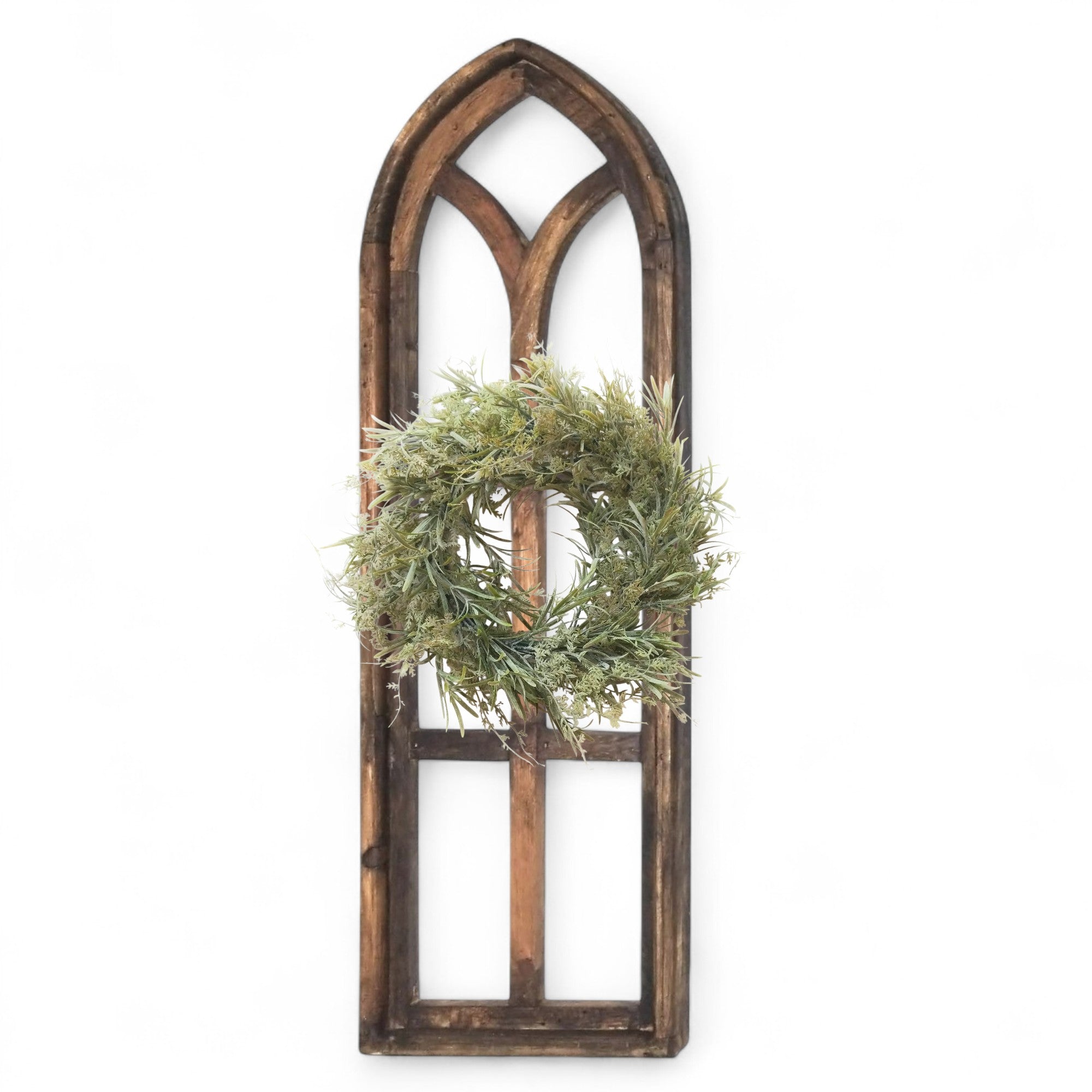 37" X 12" Farmhouse Rustic Wooden Wall Window Arches Rustic Brown Dandelion - Ranch Junkie Mercantile LLC