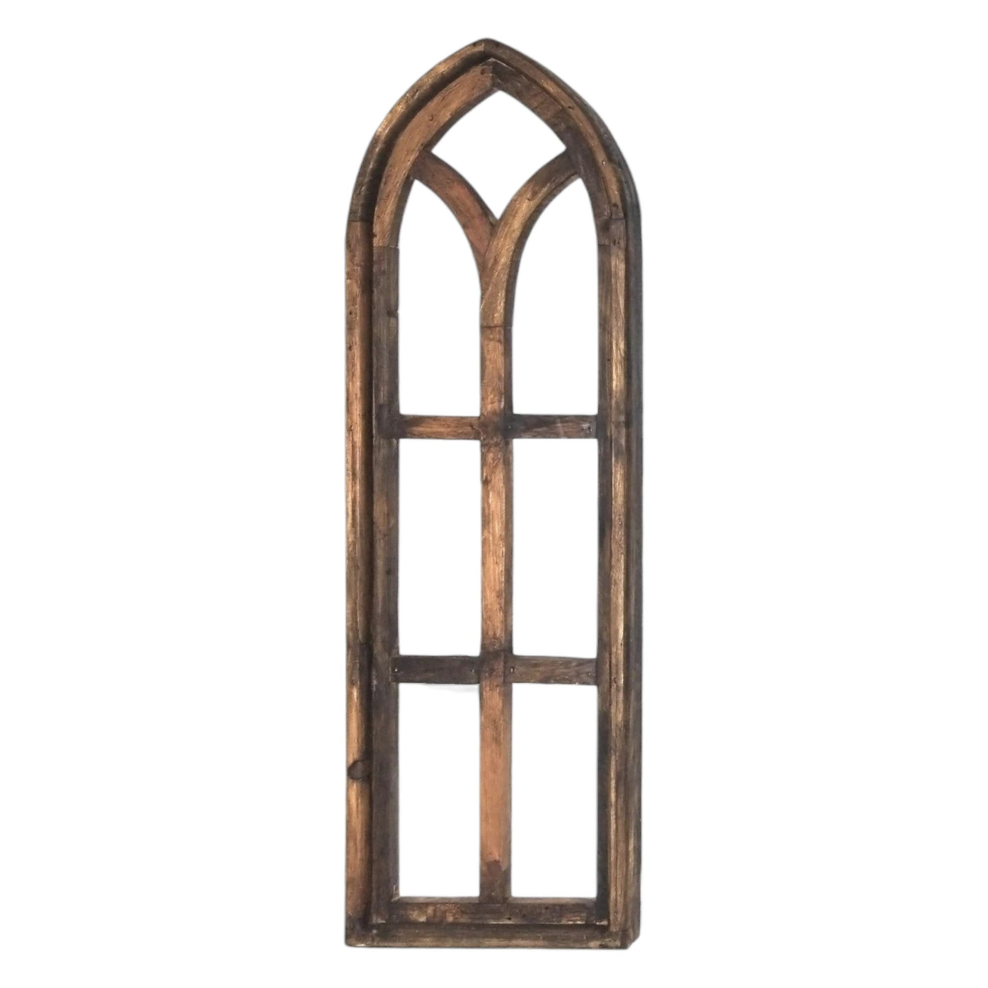 37" X 12" Farmhouse Rustic Wooden Wall Window Arches Rustic Brown Dandelion - Ranch Junkie Mercantile LLC