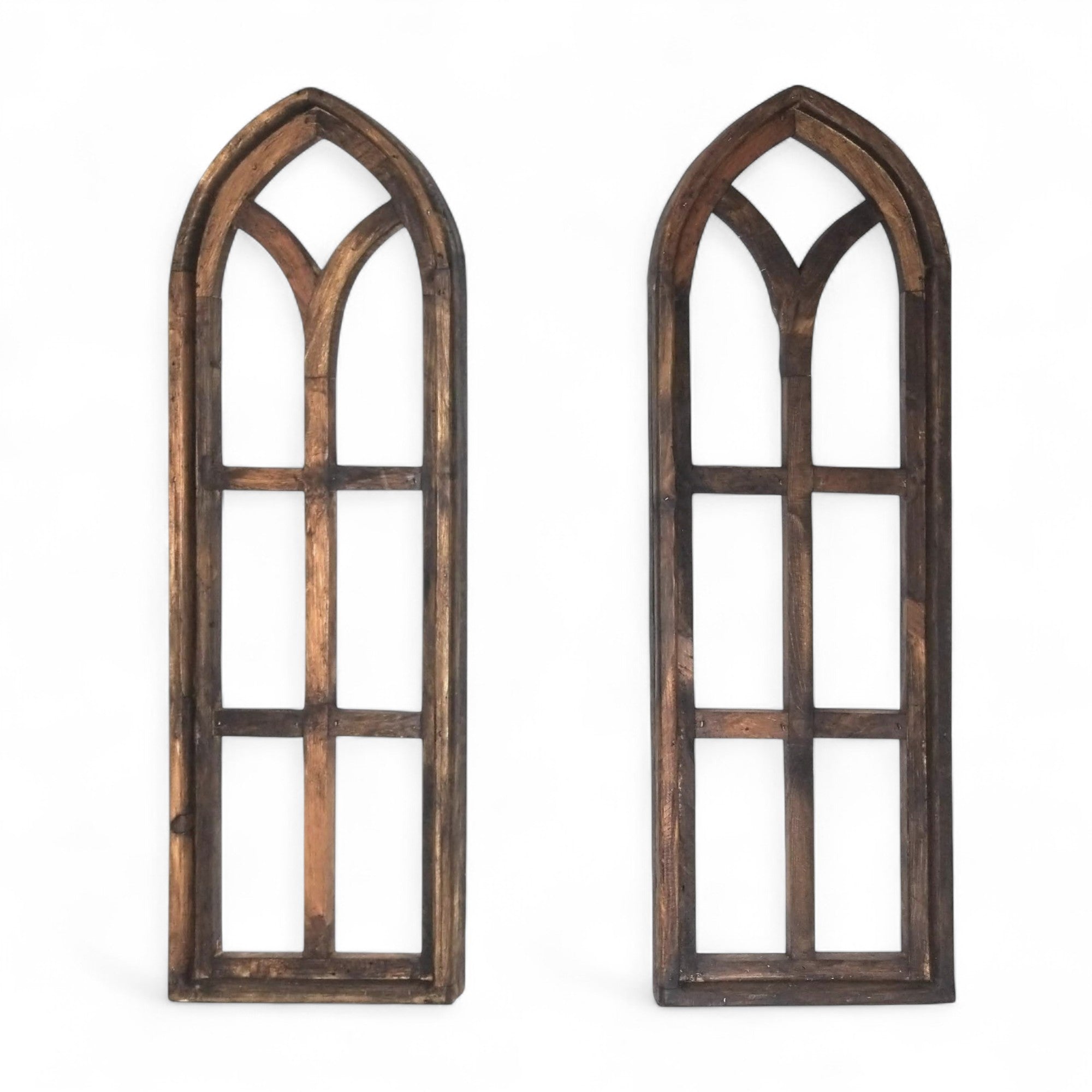 37" X 12" Farmhouse Rustic Wooden Wall Window Arches Rustic Brown Dandelion - Ranch Junkie Mercantile LLC