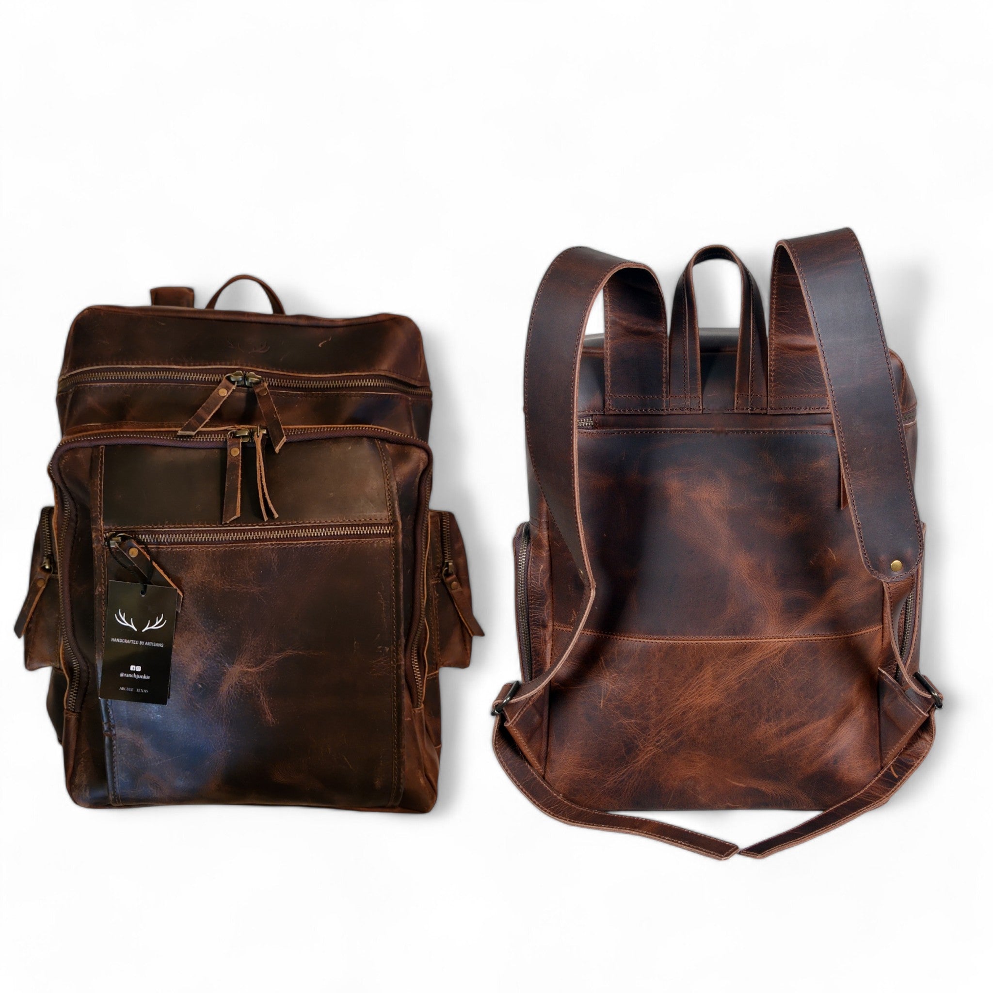 Bundle Deal Denali Navigator Large Leather Messenger Bag + Denali Leather Backpack - Ranch Junkie Mercantile LLC