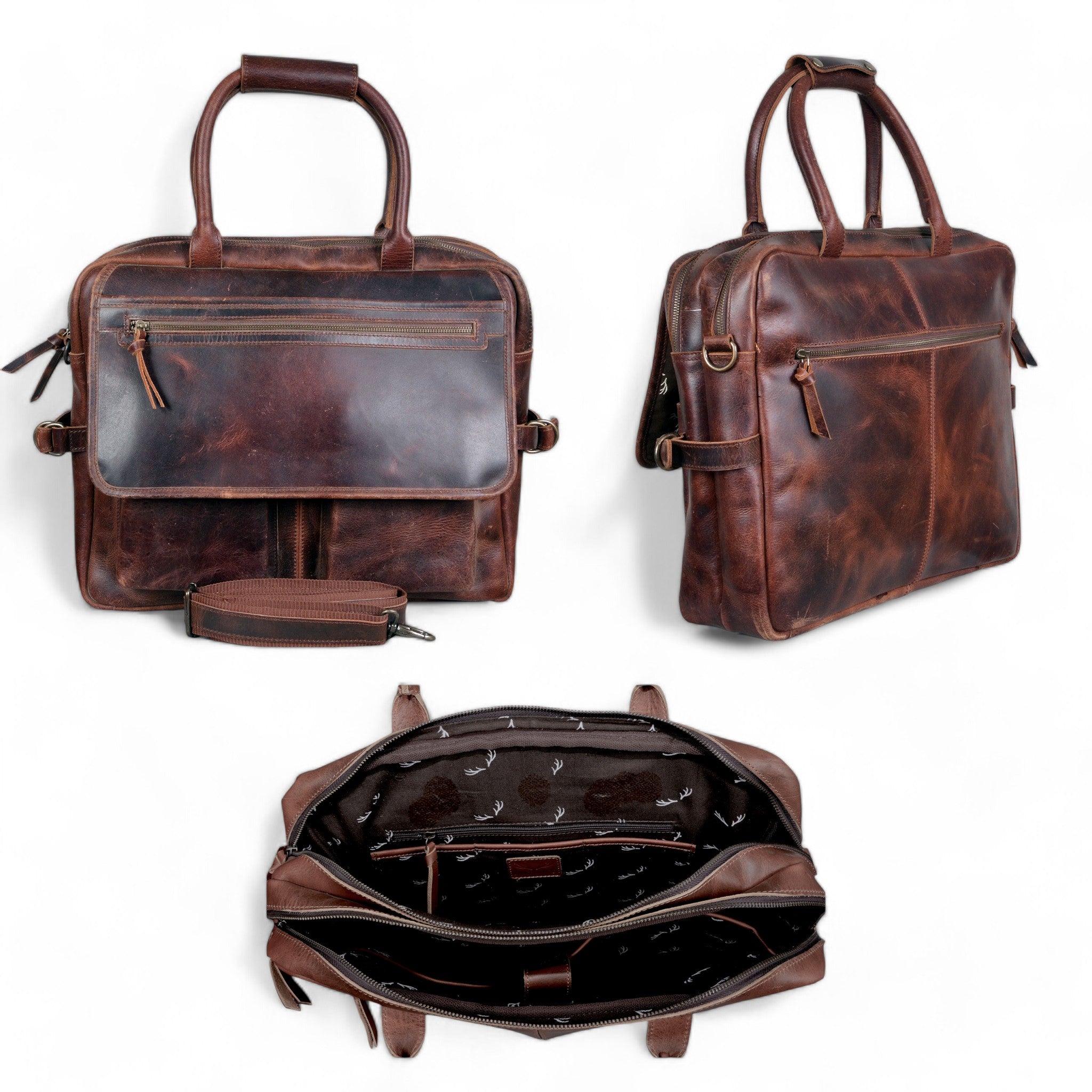 Bundle Deal Denali Navigator Large Leather Messenger Bag + Denali Leather Backpack - Ranch Junkie Mercantile LLC