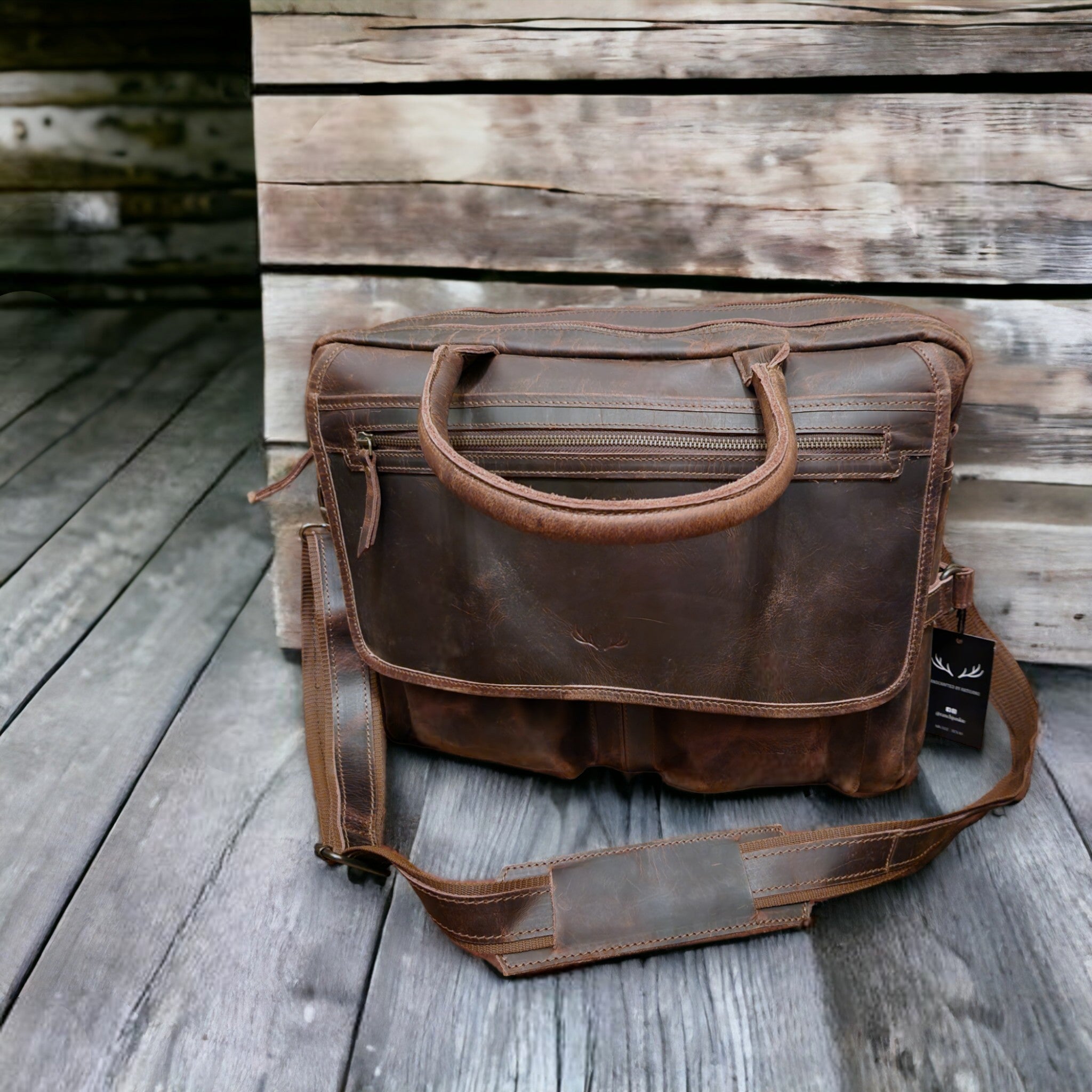 Bundle Deal Denali Navigator Large Leather Messenger Bag + Denali Leather Backpack - Ranch Junkie Mercantile LLC