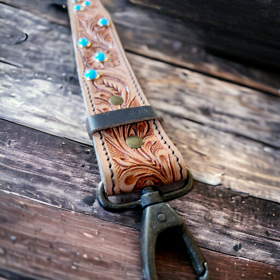 Dolly 40" Hand Tooled Western Purse Strap
