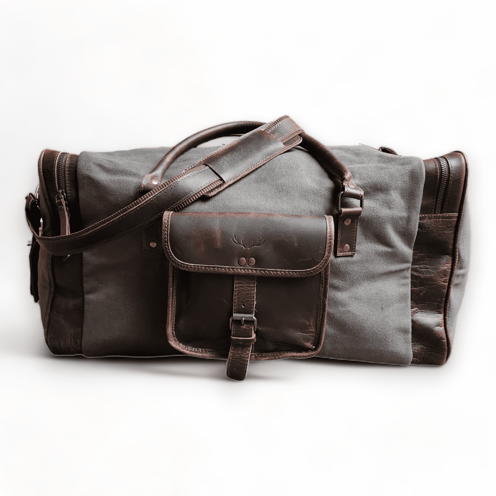 The Canvas/Leather Drifter Weekender Duffel Bag - Ranch Junkie Mercantile LLC