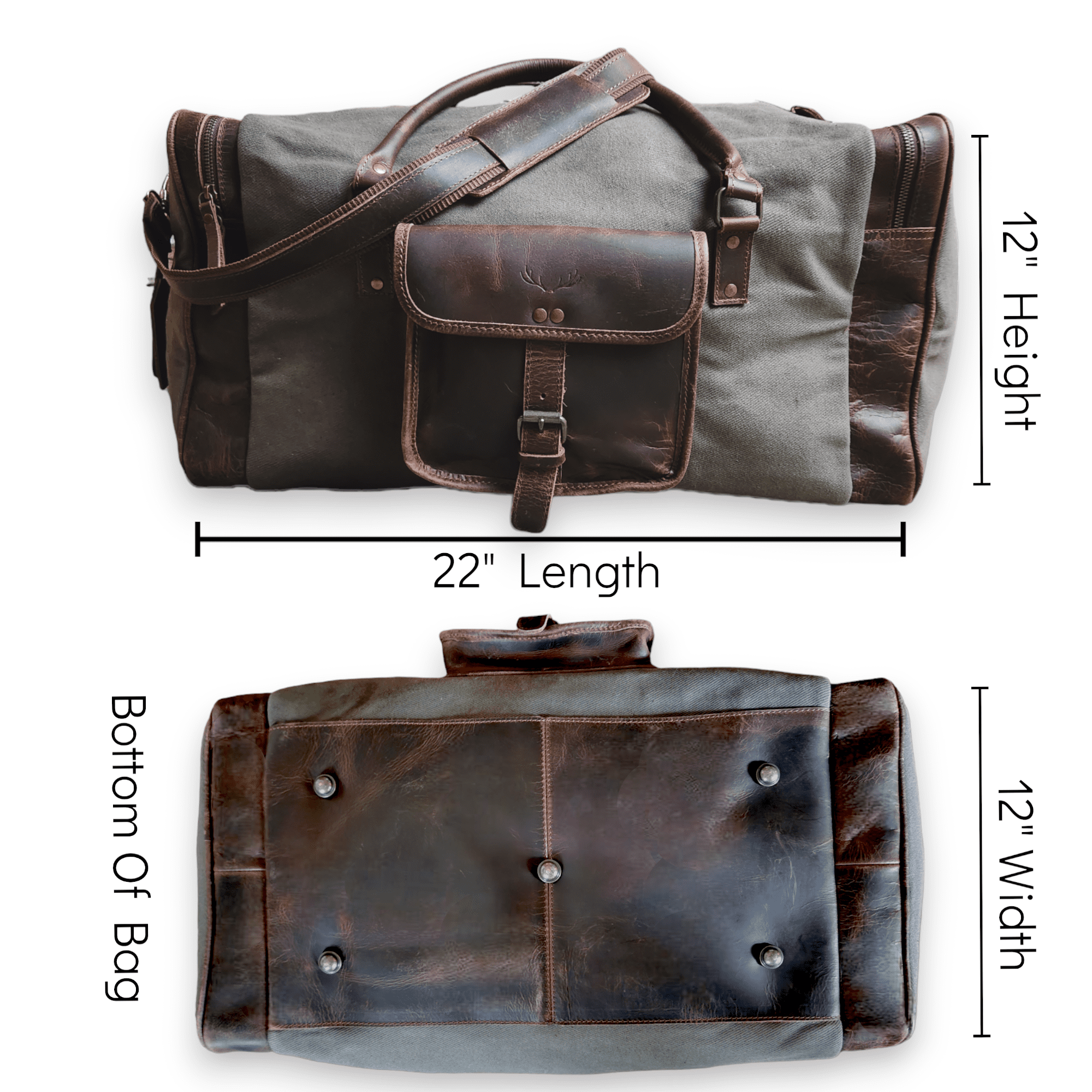 The Canvas/Leather Drifter Weekender Duffel Bag - Ranch Junkie Mercantile LLC