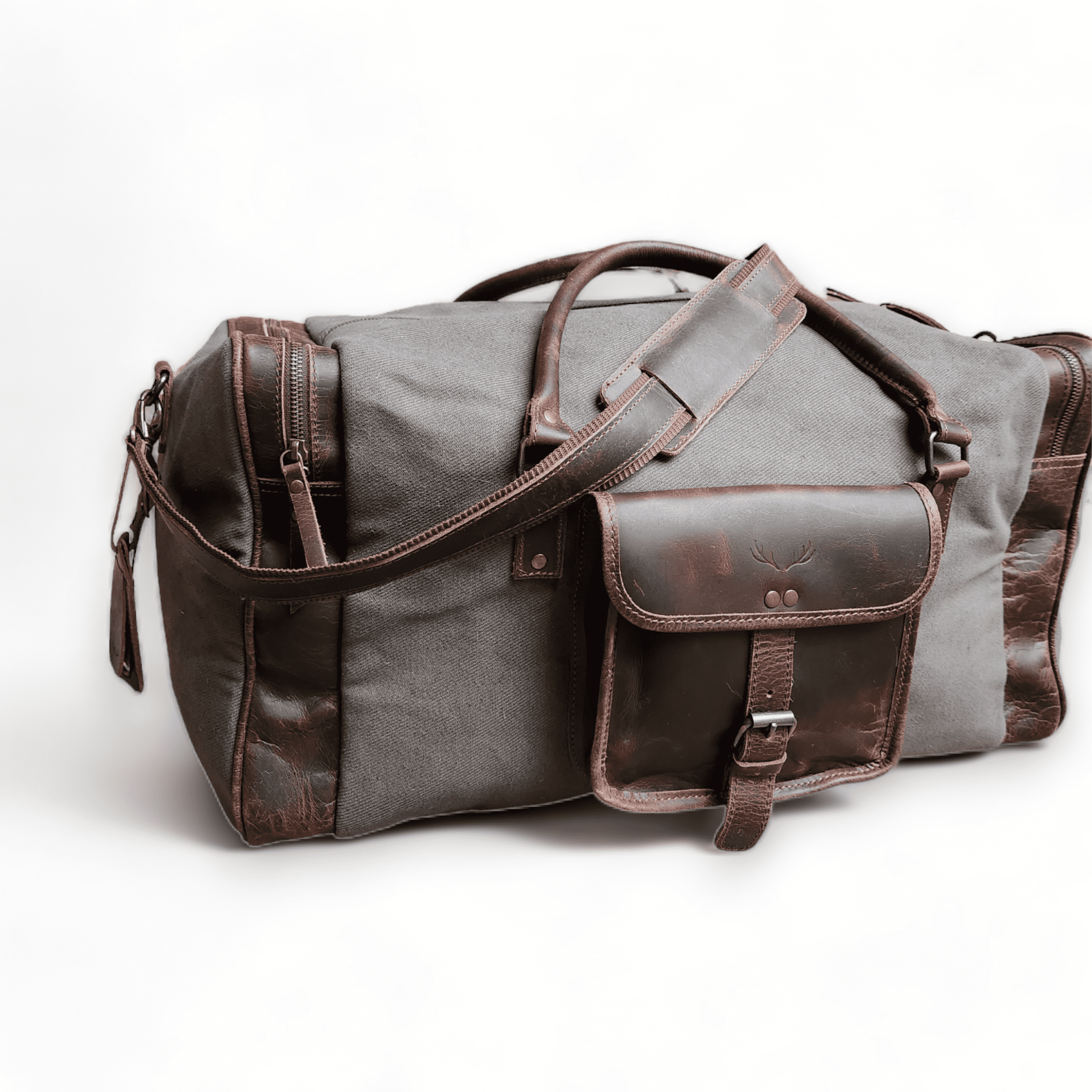 The Canvas/Leather Drifter Weekender Duffel Bag - Ranch Junkie Mercantile LLC