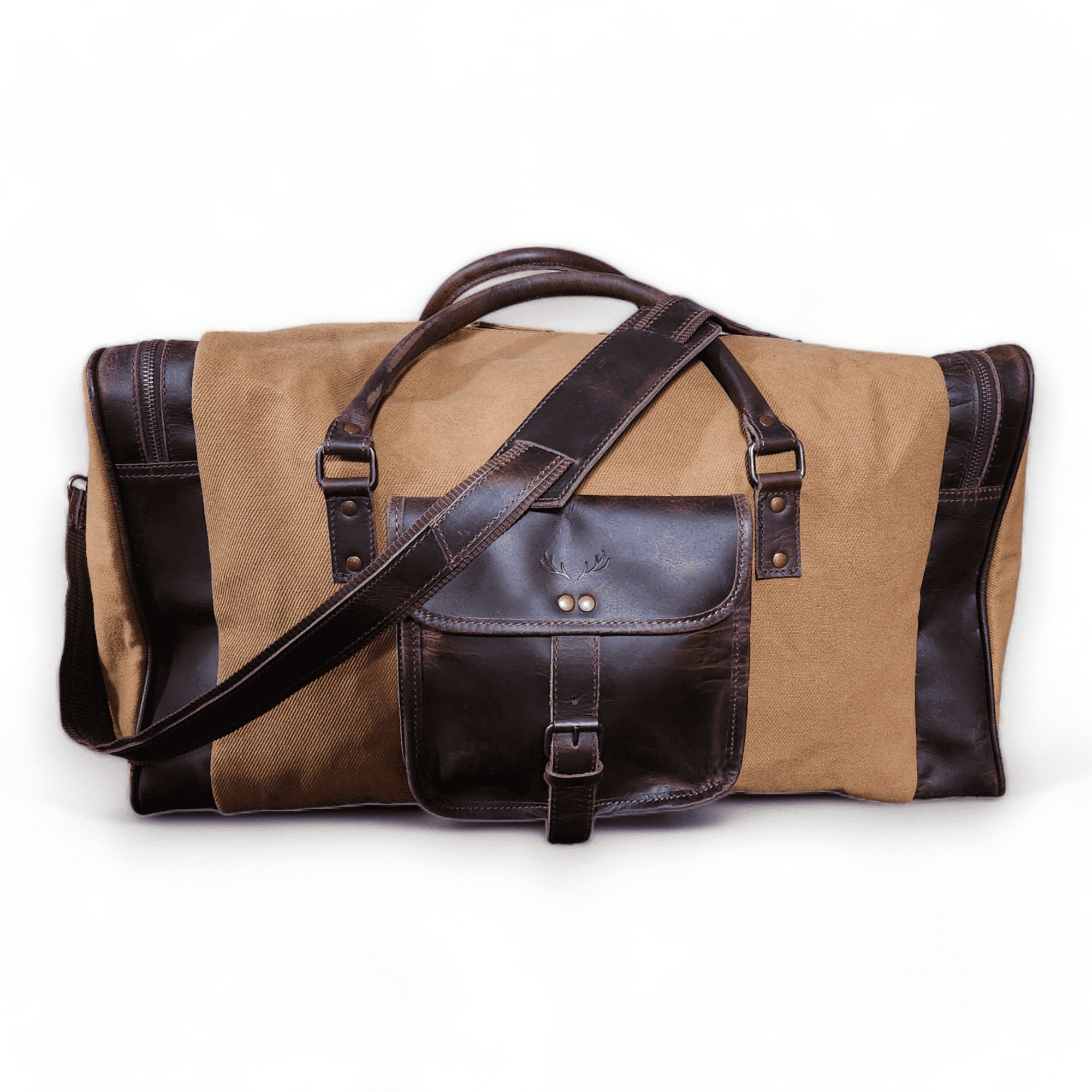 The Canvas/Leather Drifter Weekender Duffel Bag - Ranch Junkie Mercantile LLC