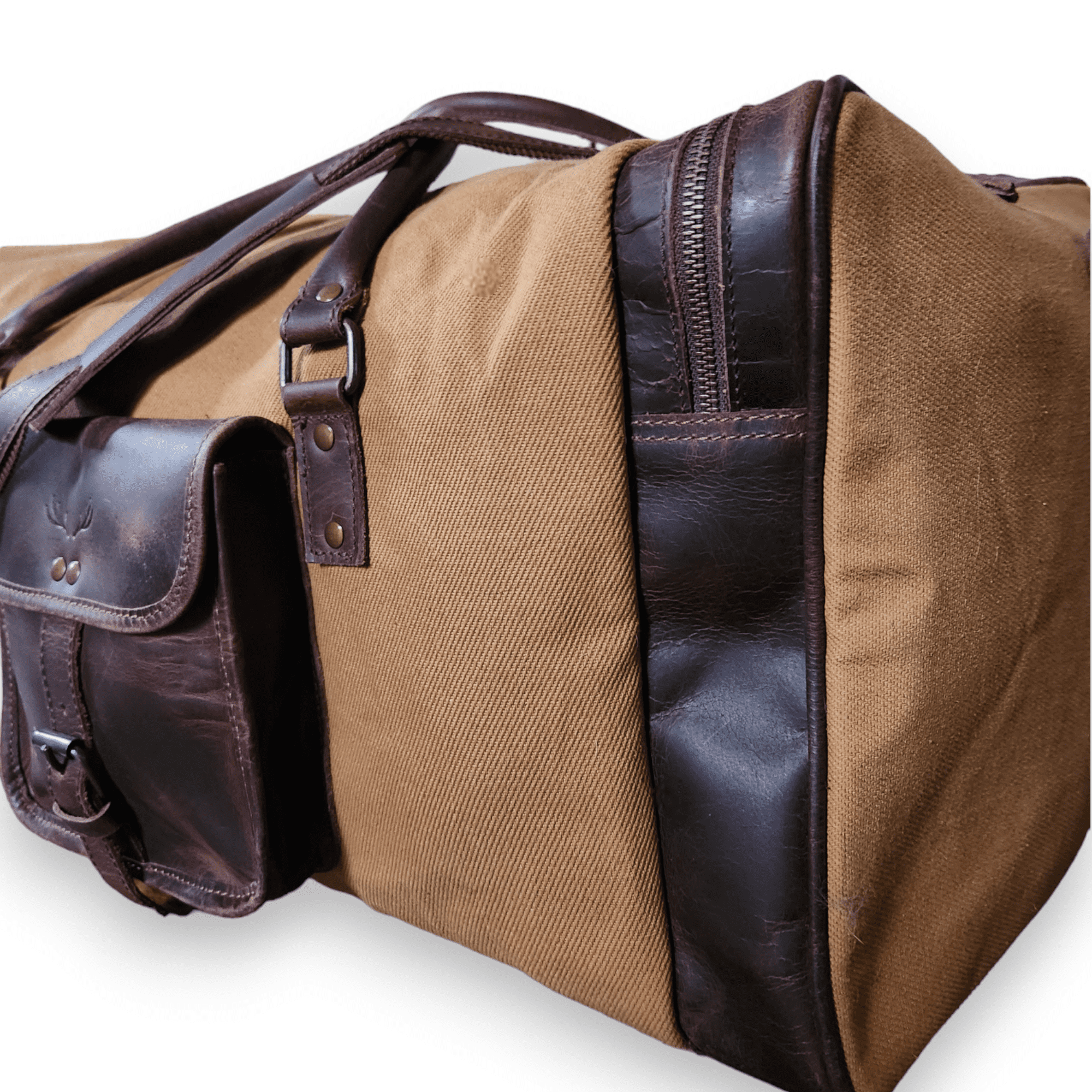 The Canvas/Leather Drifter Weekender Duffel Bag - Ranch Junkie Mercantile LLC