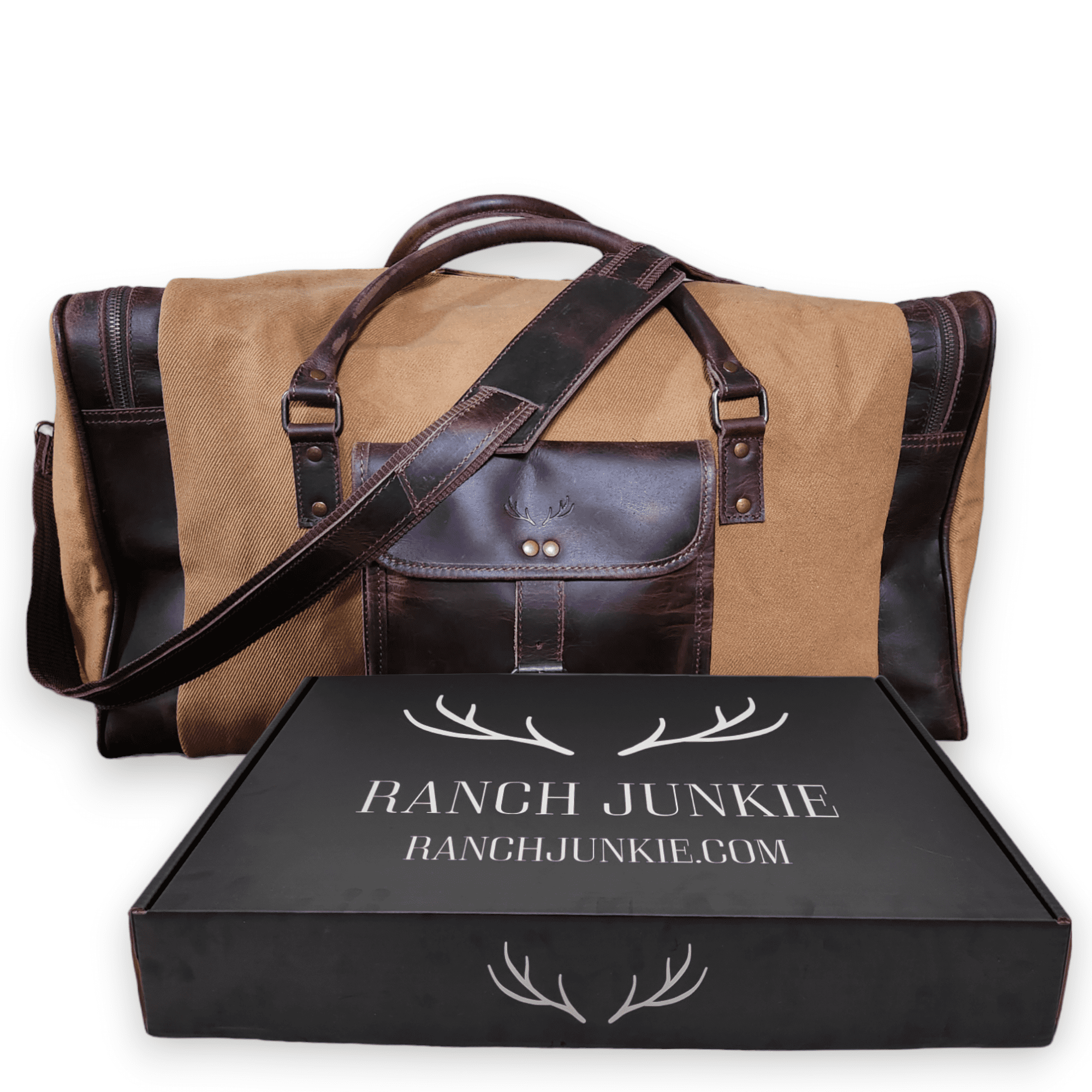 The Canvas/Leather Drifter Weekender Duffel Bag - Ranch Junkie Mercantile LLC