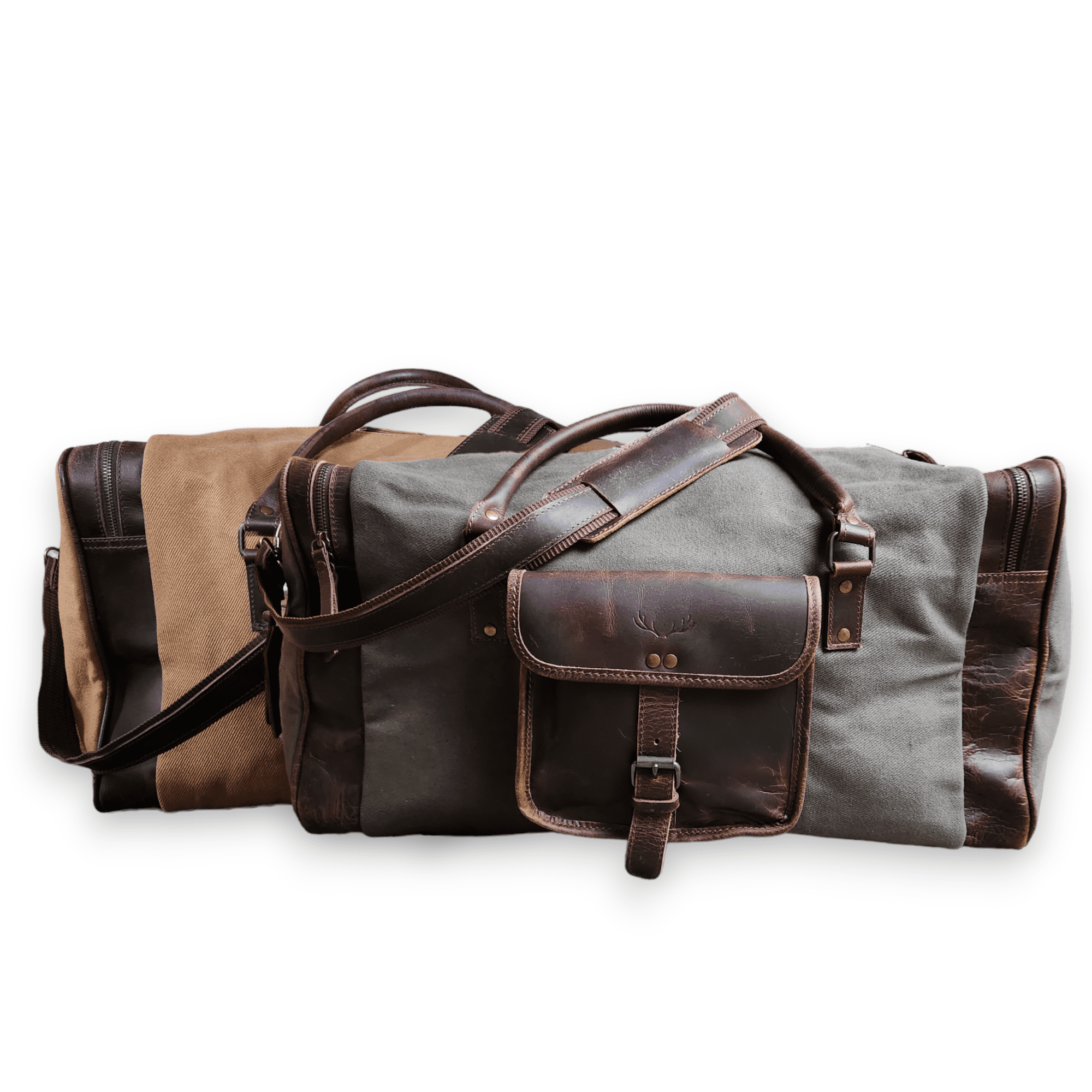 The Canvas/Leather Drifter Weekender Duffel Bag - Ranch Junkie Mercantile LLC