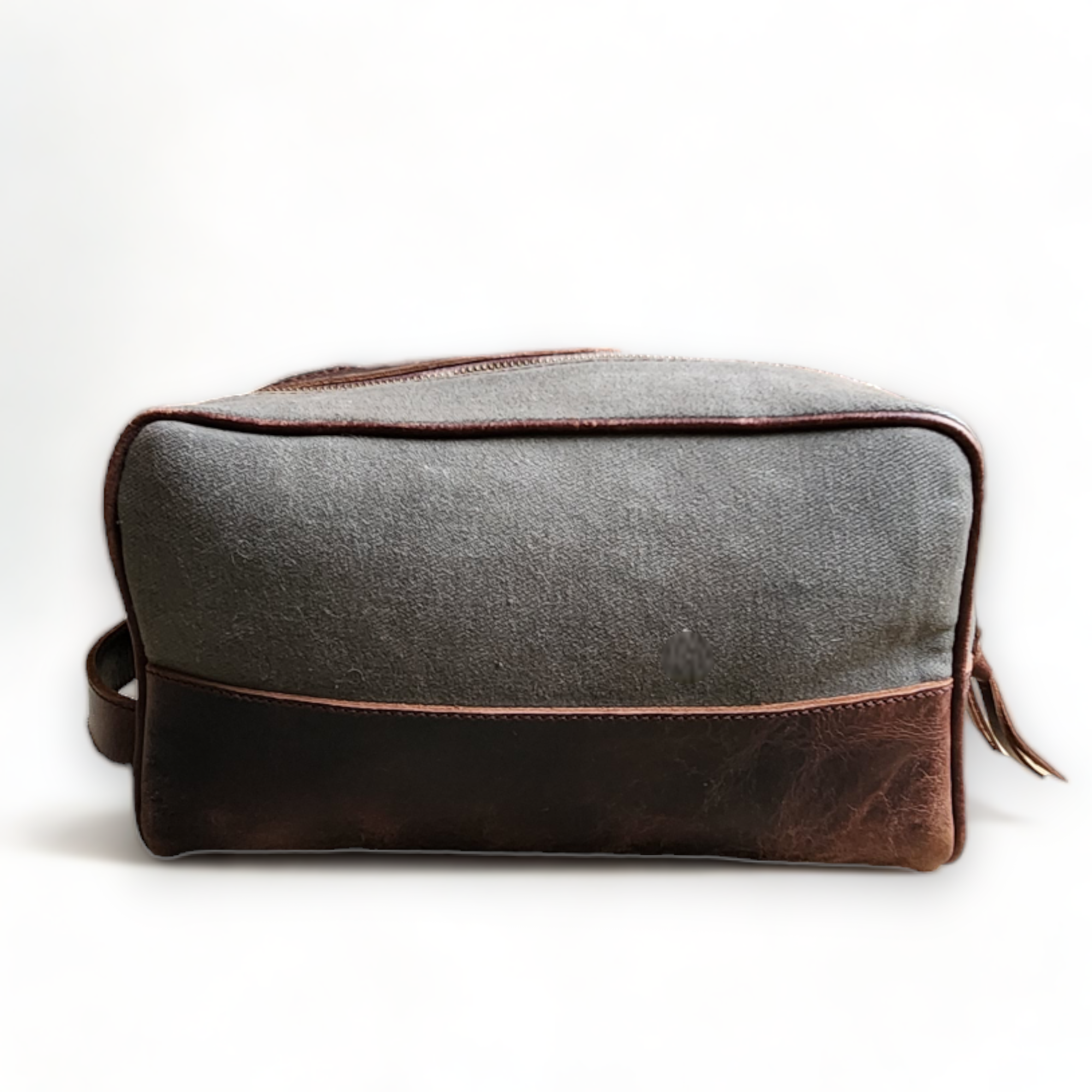 Bundle Deal Army Green Drifter Canvas And Leather Weekender Duffel Bag + Toiletry Bag - Ranch Junkie Mercantile LLC