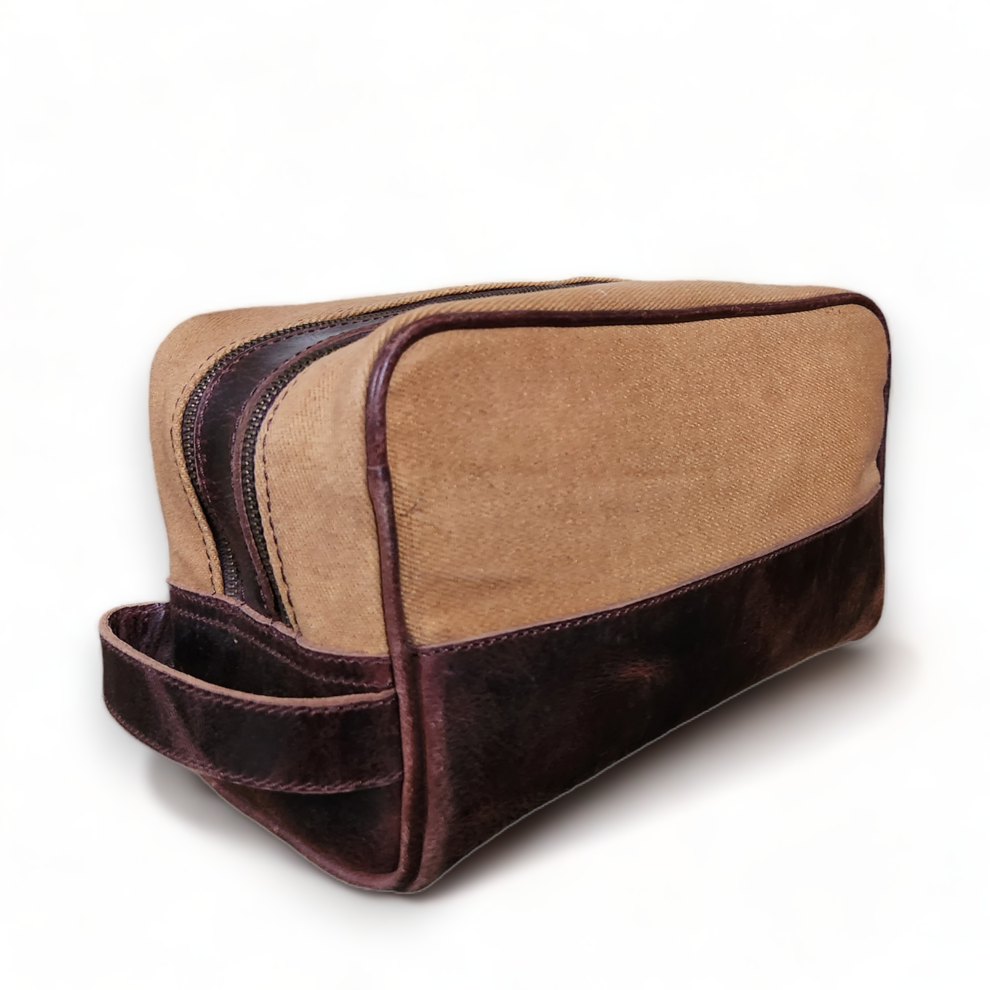Bundle Deal Canvas/Leather Drifter Backpack + Toiletry Bag Tan - Ranch Junkie Mercantile LLC