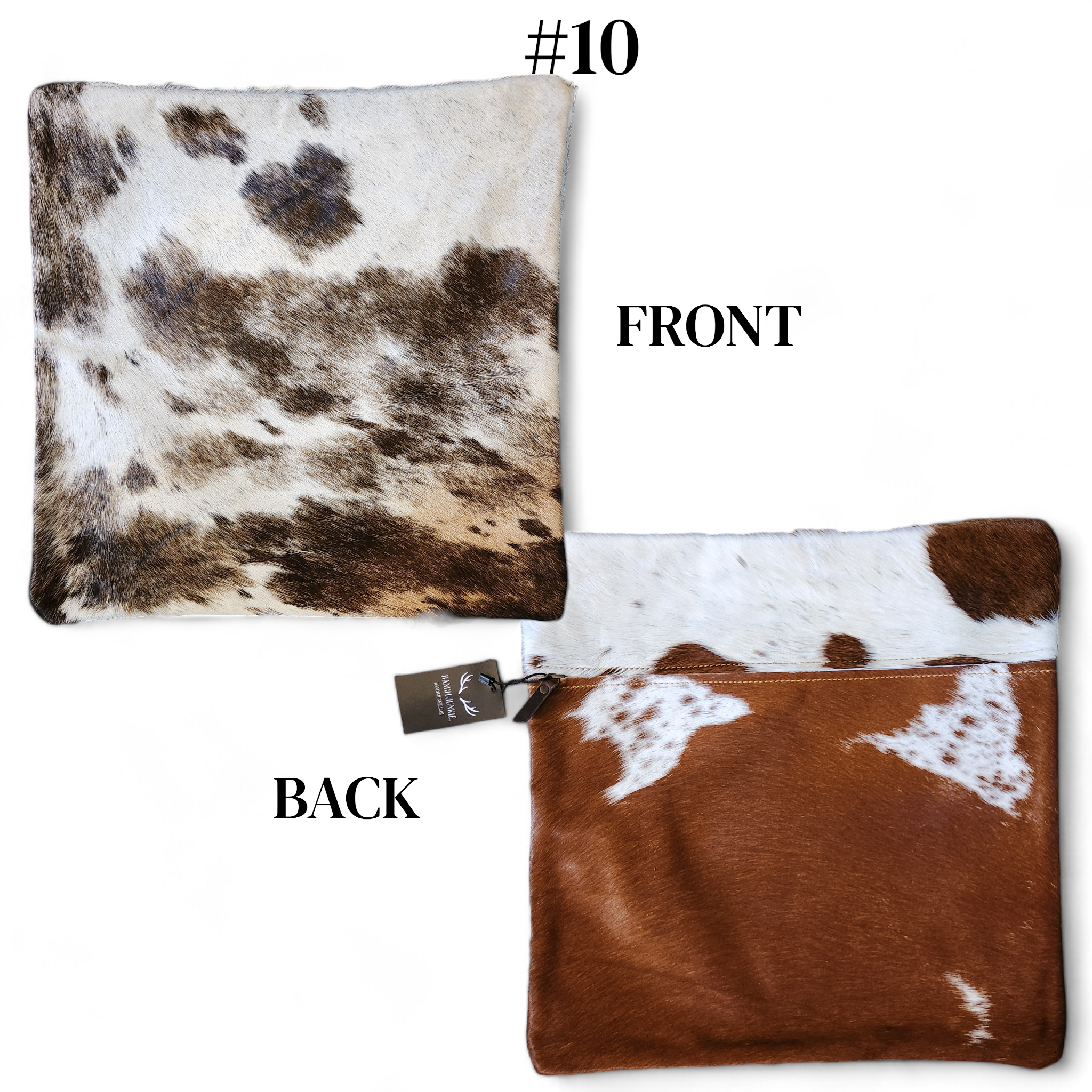 18x18 Genuine Cowhide Pillow Covers Eclectic Mix Double Sided Highlands Cowhide Pillow - Ranch Junkie Mercantile LLC