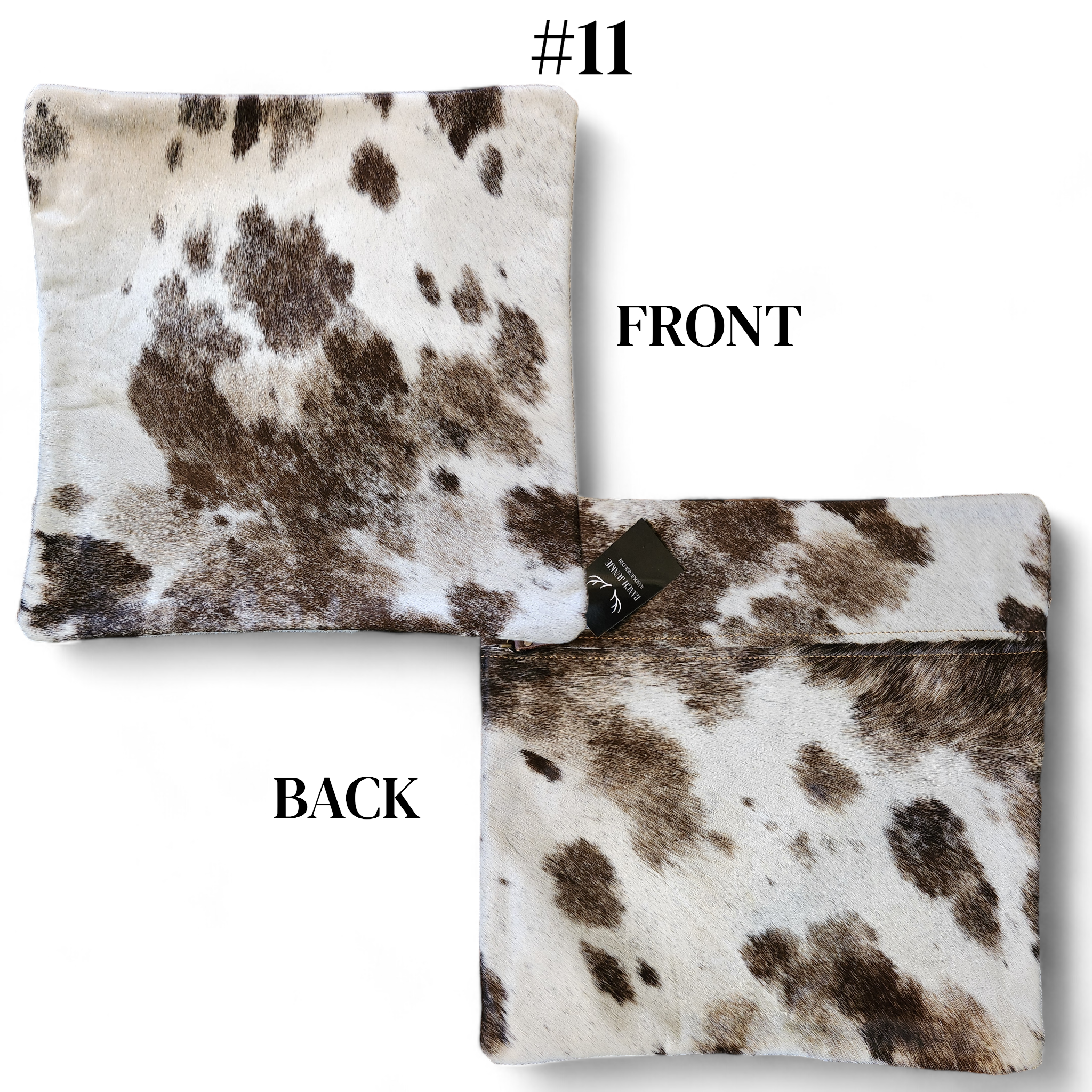 18x18 Genuine Cowhide Pillow Covers Eclectic Mix Double Sided Highlands Cowhide Pillow - Ranch Junkie Mercantile LLC