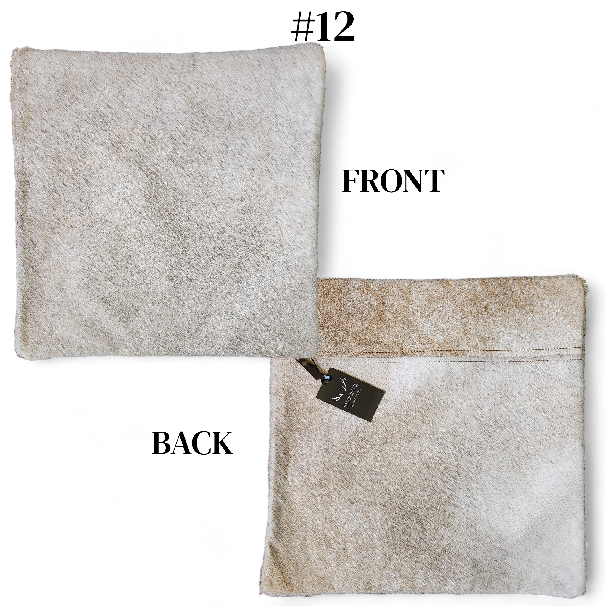 18x18 Genuine Cowhide Pillow Covers Eclectic Mix Double Sided Highlands Cowhide Pillow - Ranch Junkie Mercantile LLC