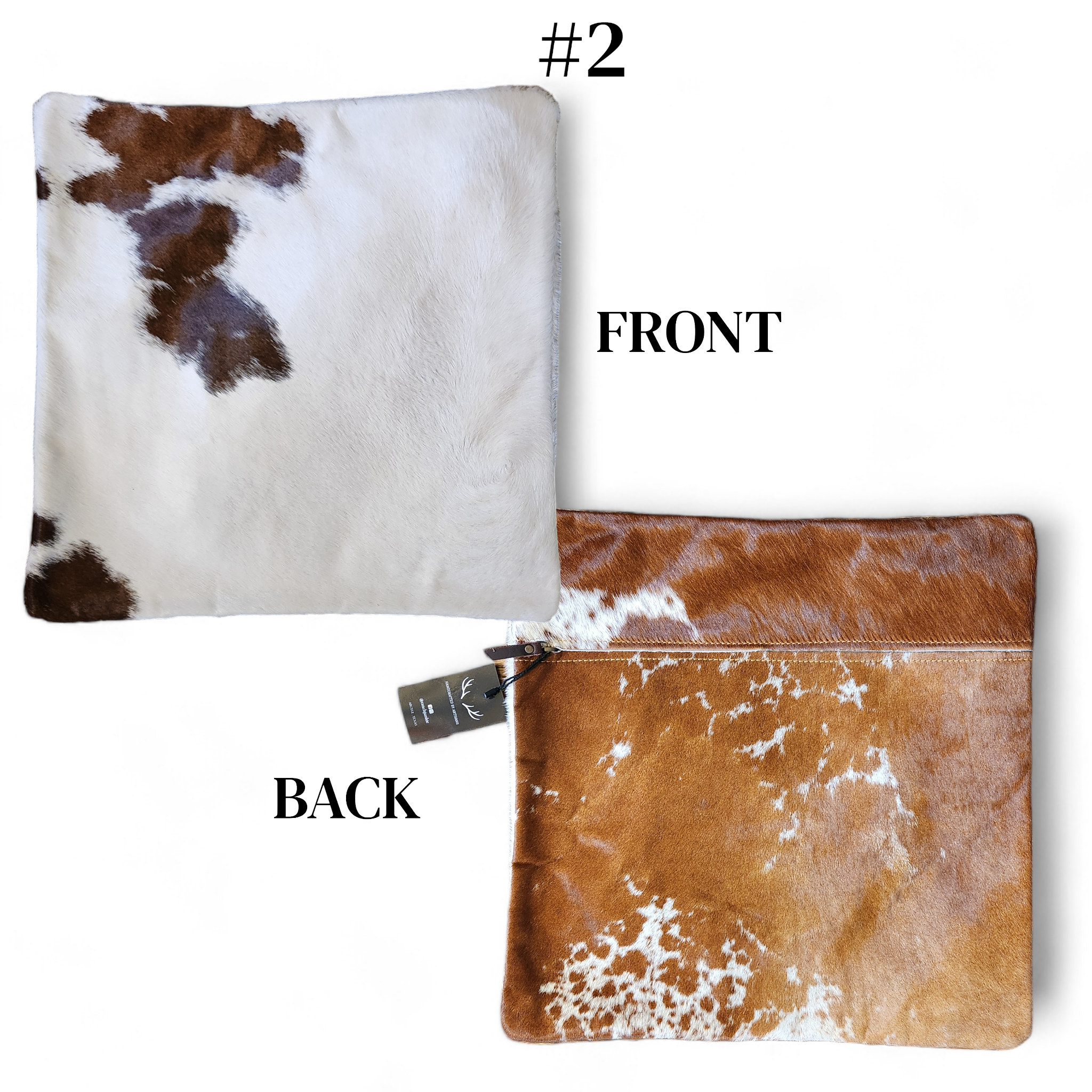 18x18 Genuine Cowhide Pillow Covers Eclectic Mix Double Sided Highlands Cowhide Pillow - Ranch Junkie Mercantile LLC
