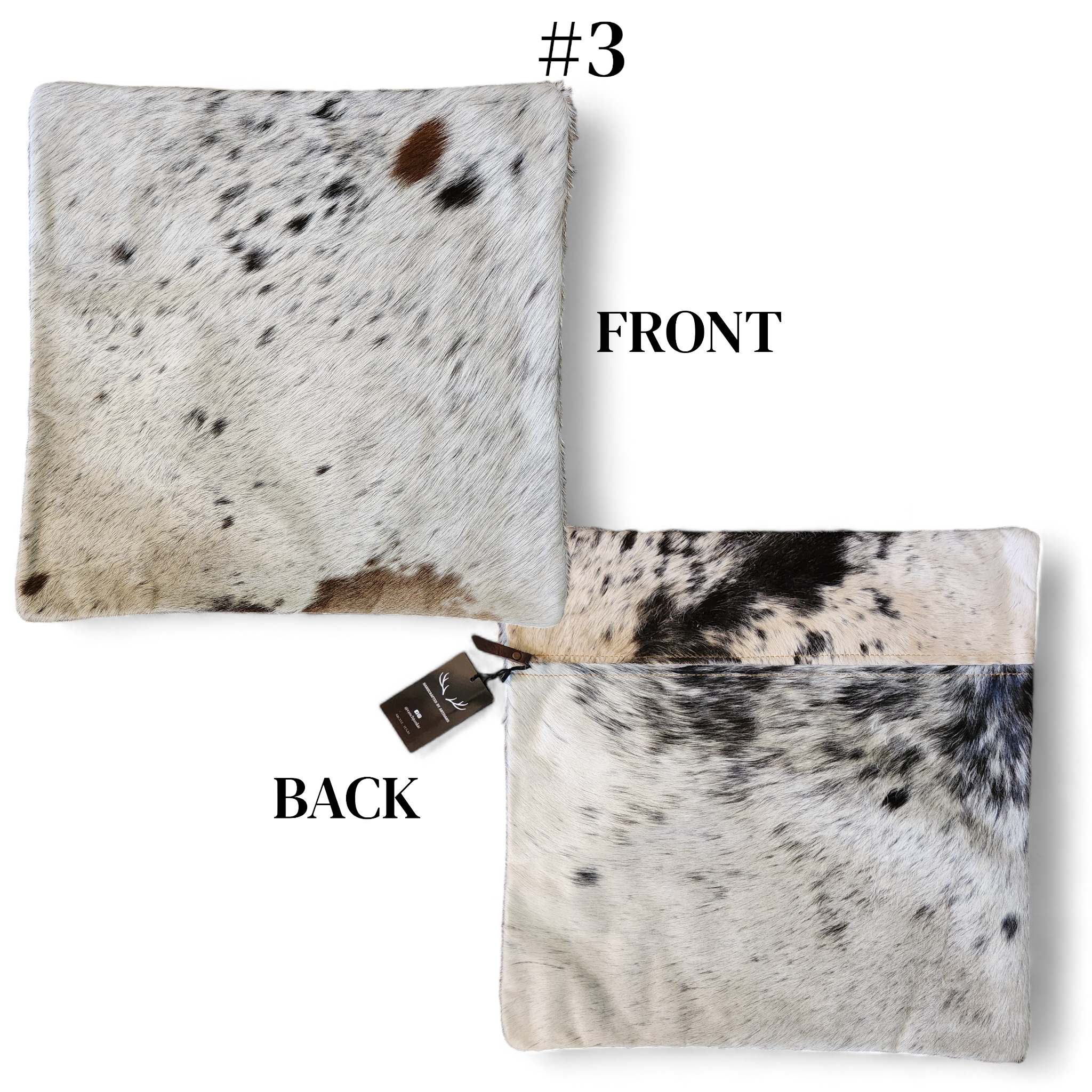 18x18 Genuine Cowhide Pillow Covers Eclectic Mix Double Sided Highlands Cowhide Pillow - Ranch Junkie Mercantile LLC