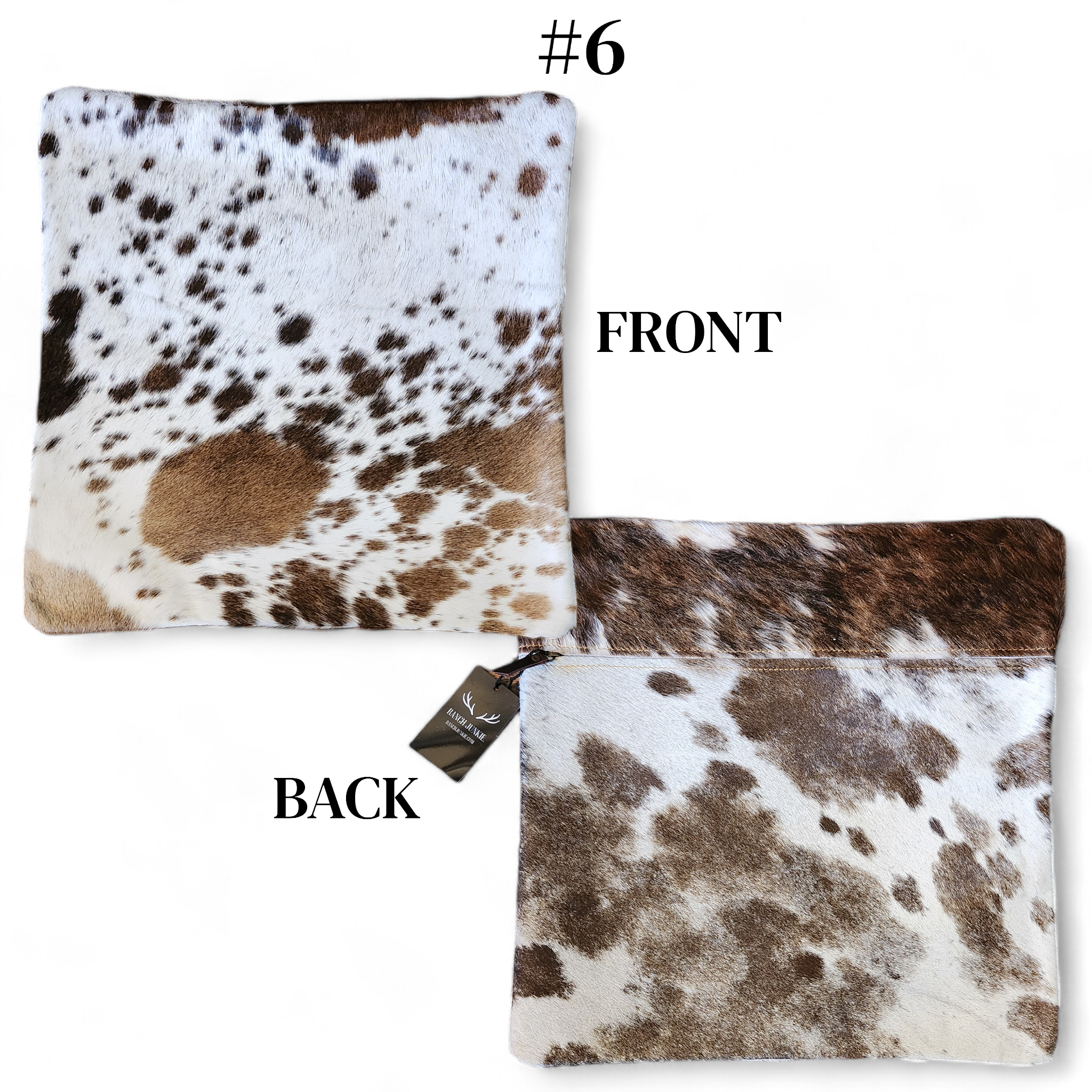 18x18 Genuine Cowhide Pillow Covers Eclectic Mix Double Sided Highlands Cowhide Pillow - Ranch Junkie Mercantile LLC