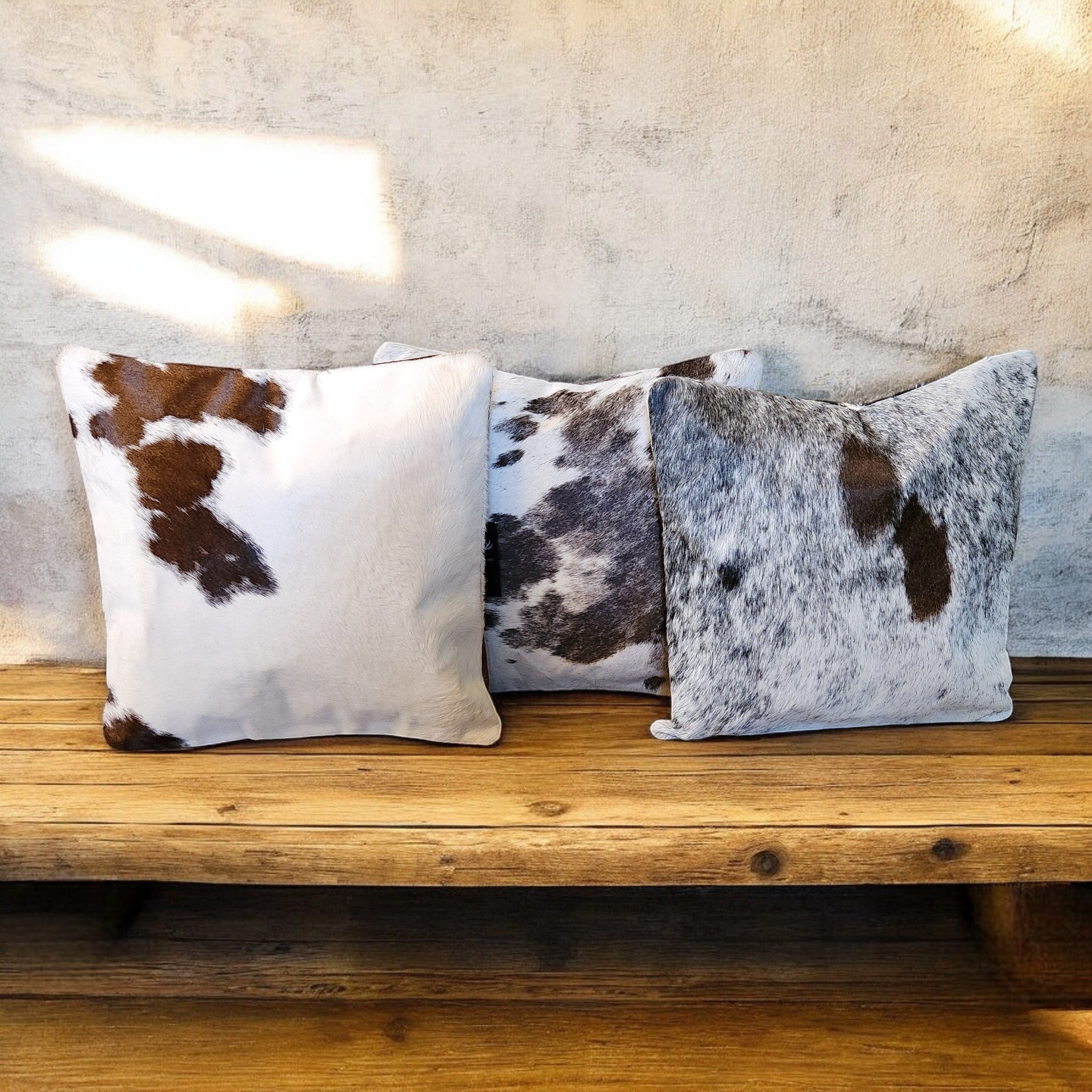 18x18 Genuine Cowhide Pillow Covers Eclectic Mix Double Sided Highlands Cowhide Pillow - Ranch Junkie Mercantile LLC