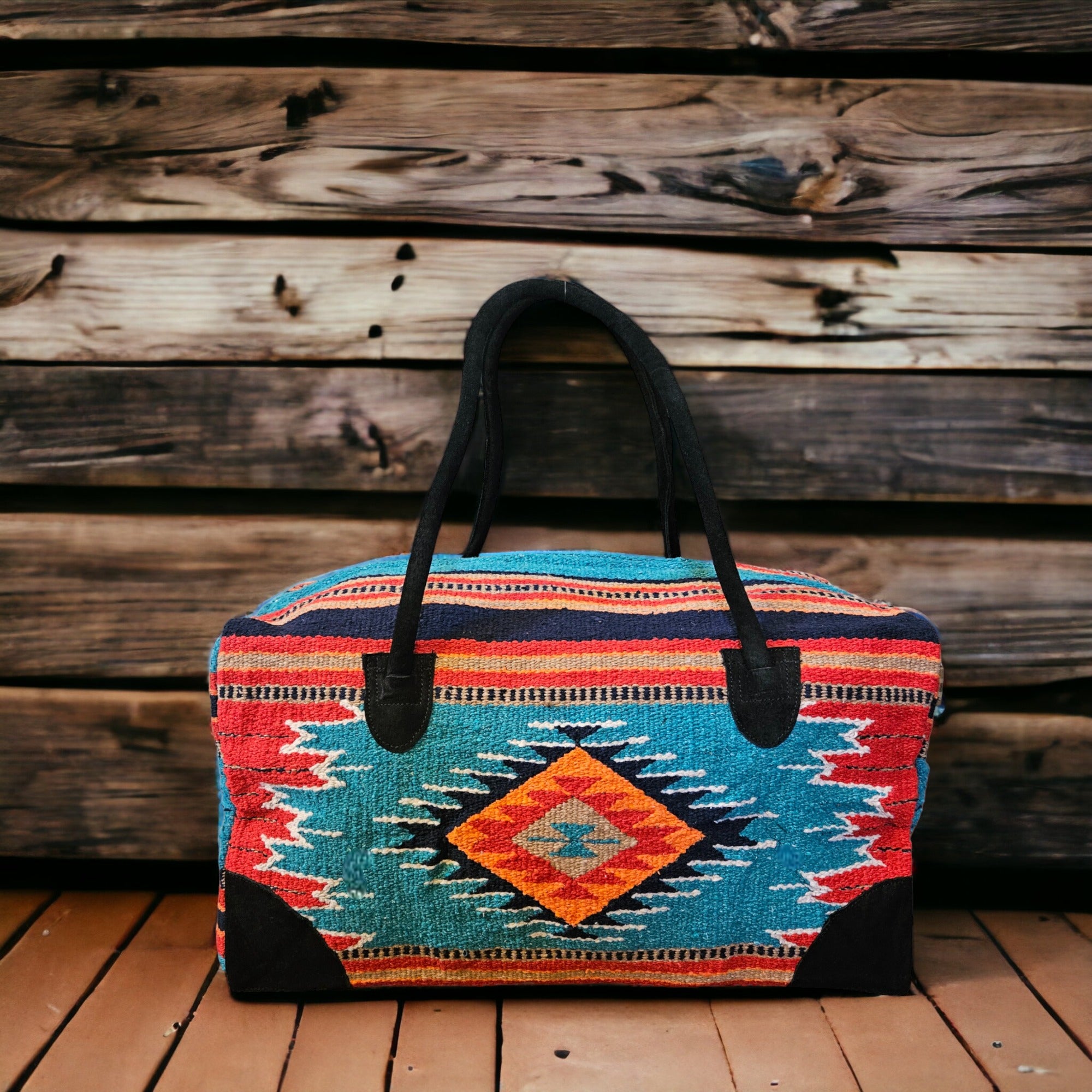 Southwestern Large Weekender Travel Bag Duffle Bag Boho Travel Bag- The Franco Go West Weekender - Ranch Junkie Mercantile LLC