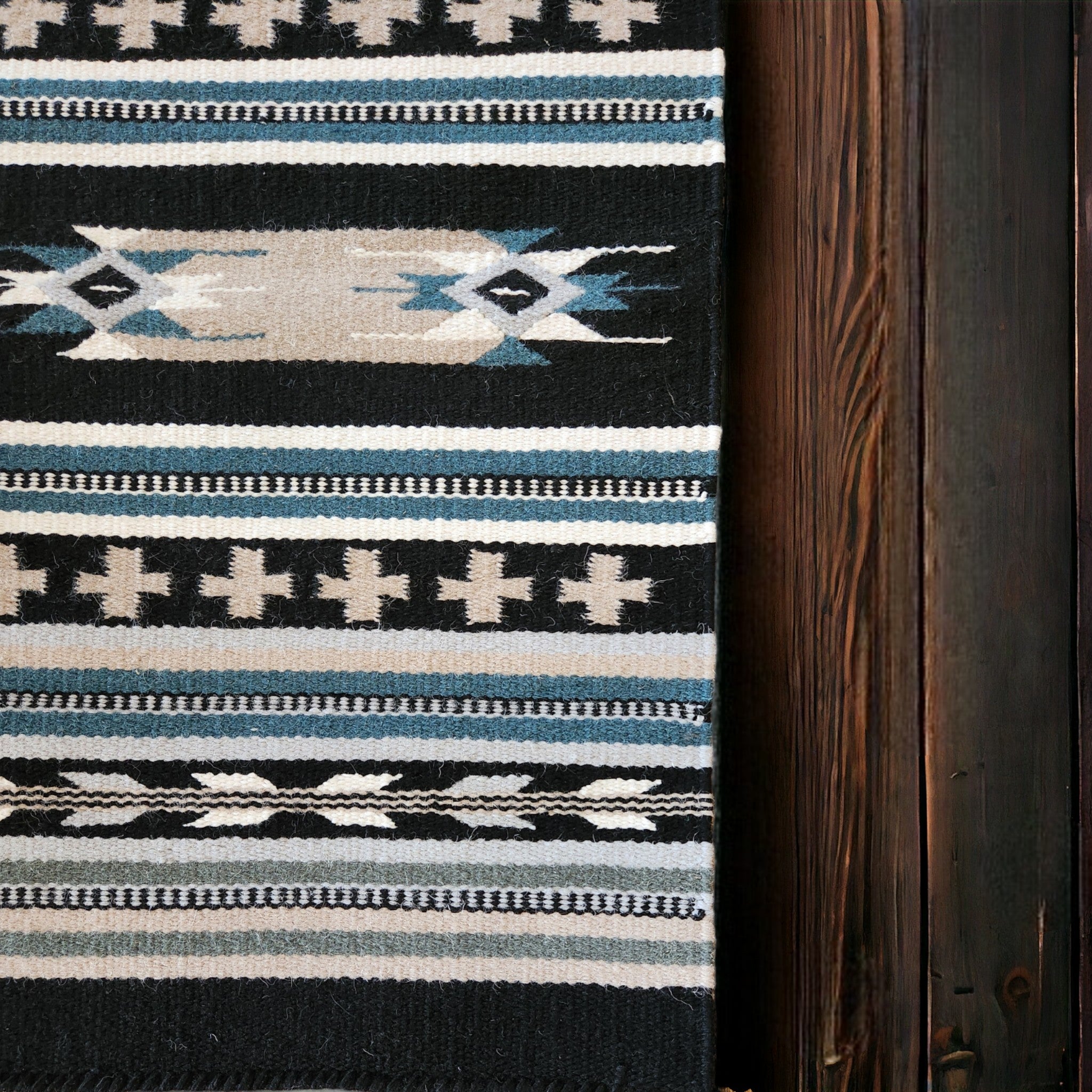 20" X 40" Handwoven Wool Southwestern Rug The Grand Ridge Accent Rug