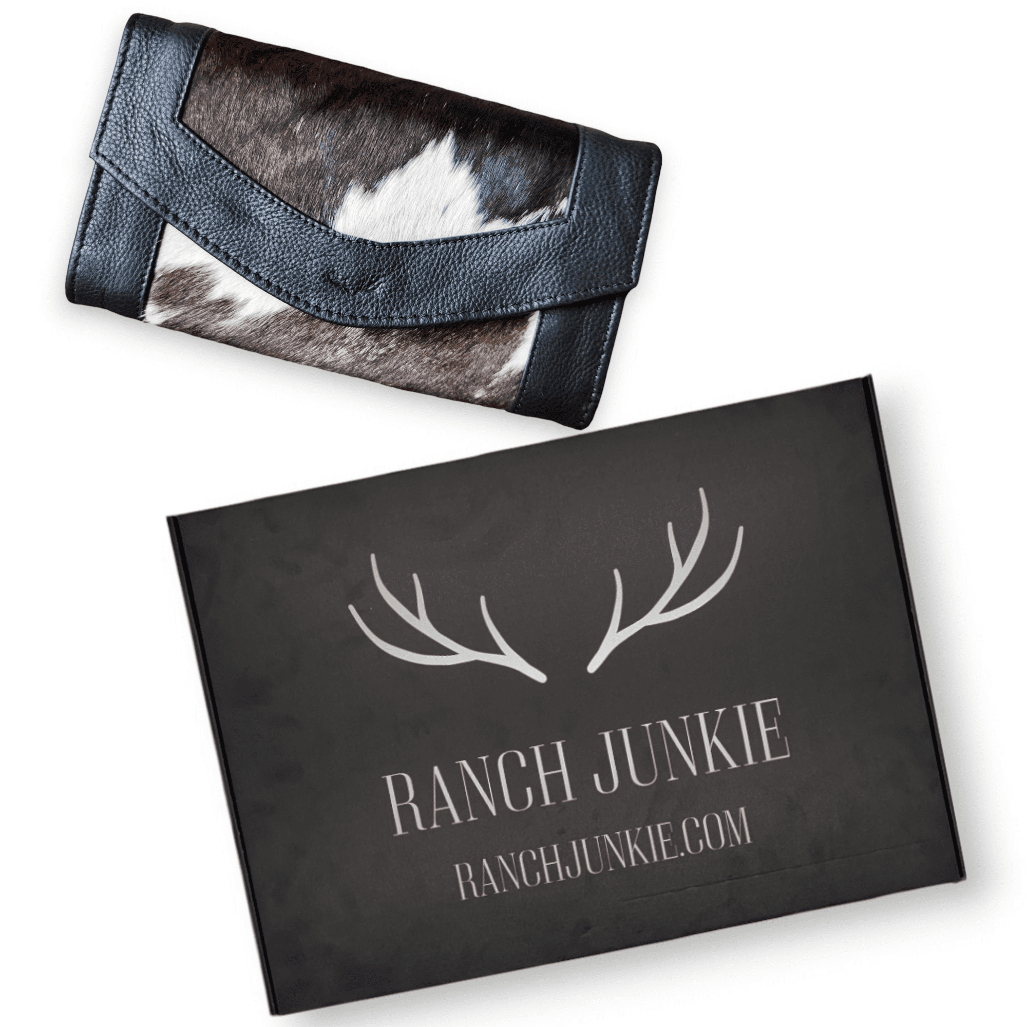 Genuine Cowhide Full Size Large Wallet-Cowhide Highlands Envelope Wallet - Ranch Junkie Mercantile LLC