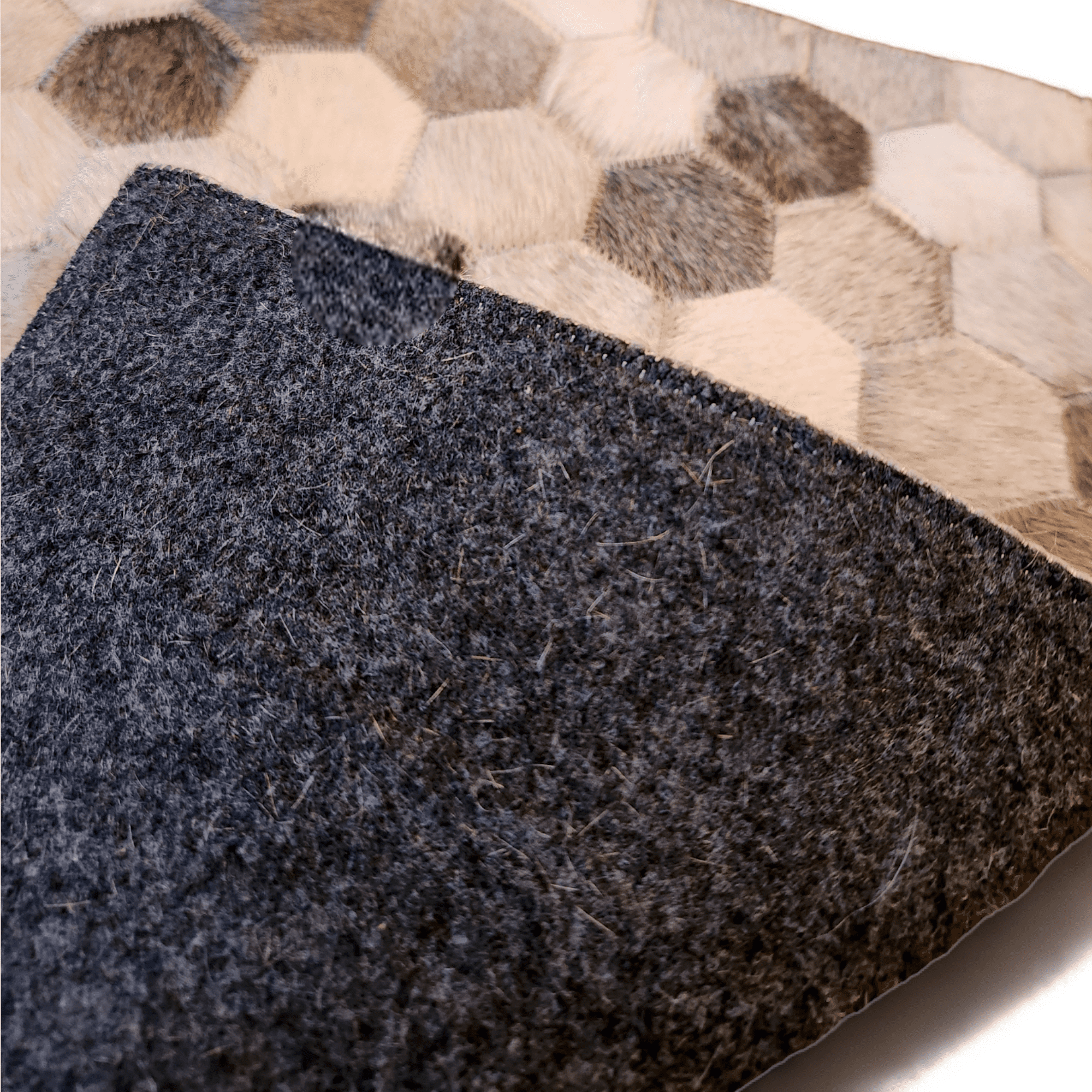 21" X 36" Hexagon Pattern Genuine Cowhide Rug - Ranch Junkie Mercantile LLC