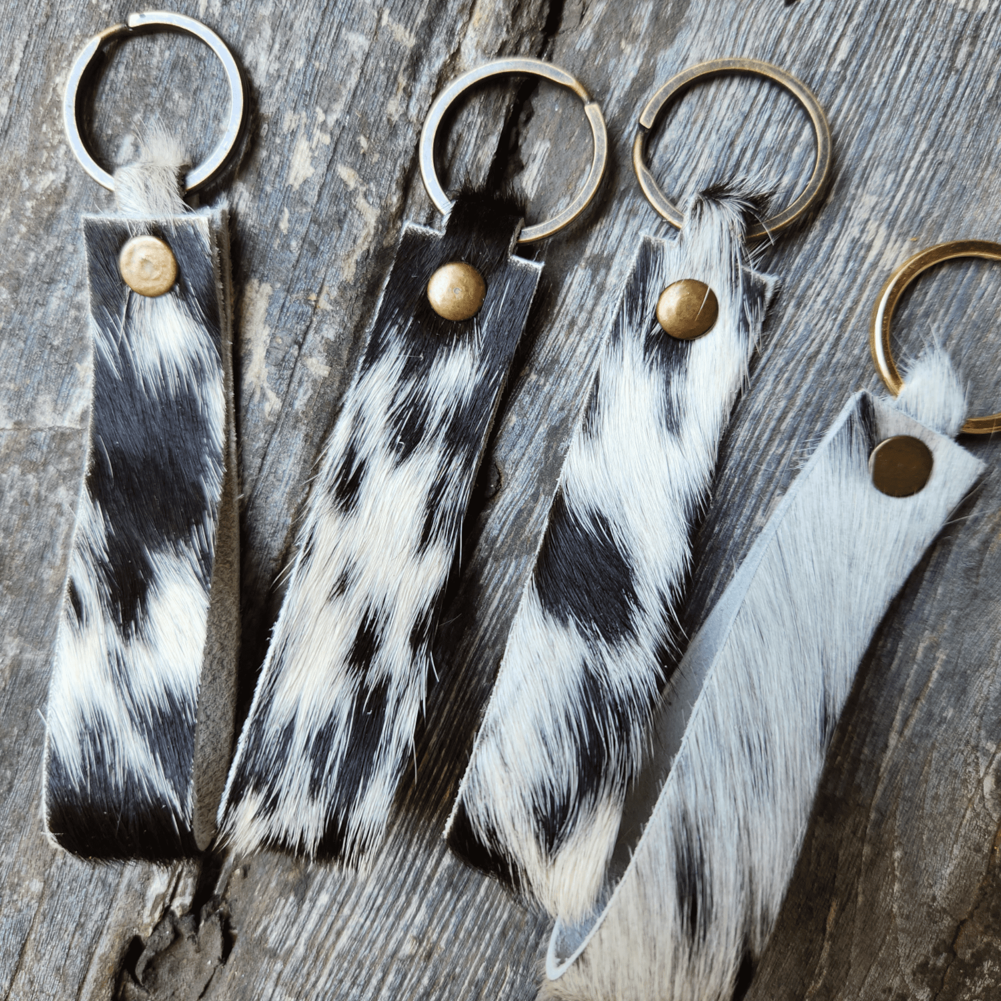 Cowhide Leather Key Chain - Ranch Junkie Mercantile LLC