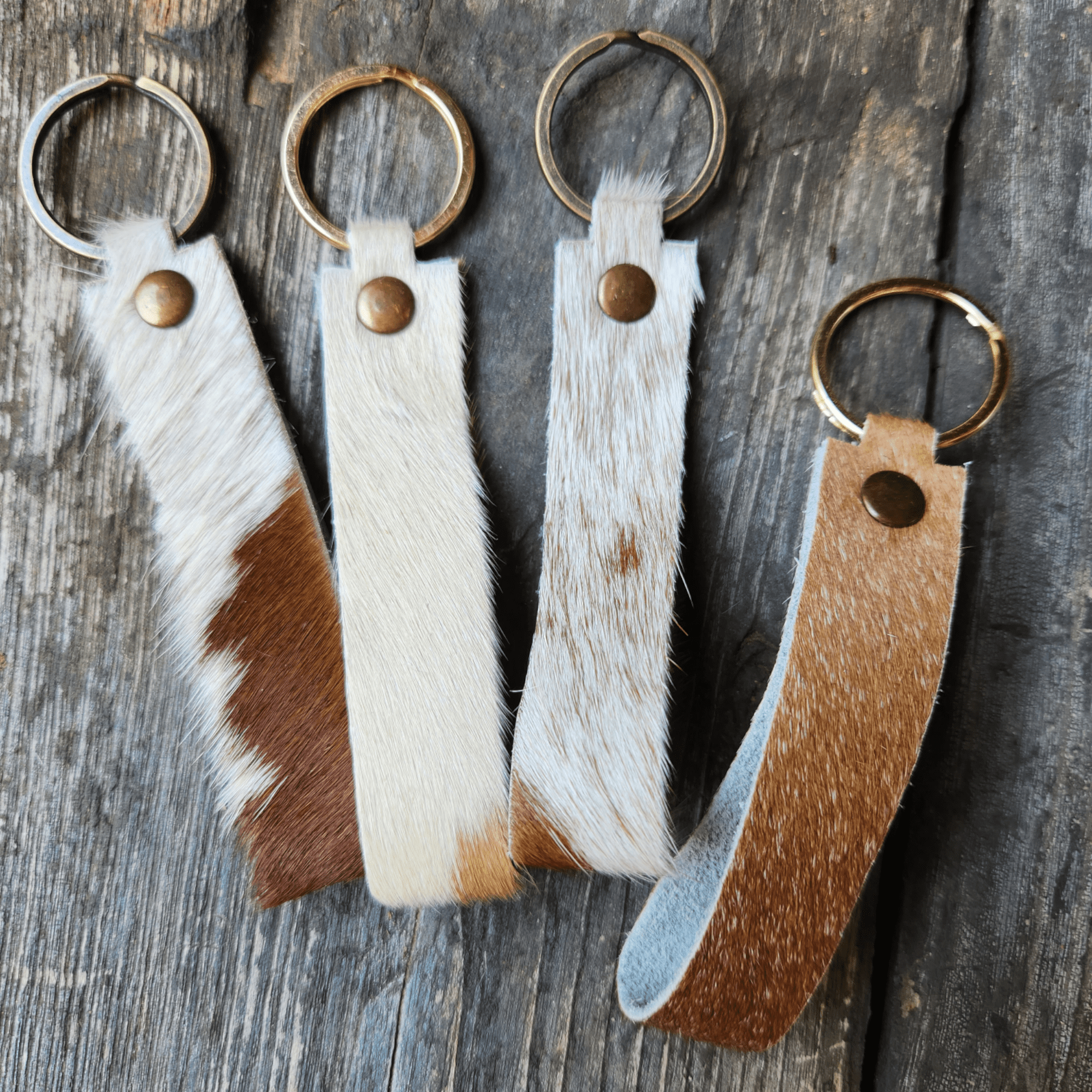 Cowhide Leather Key Chain - Ranch Junkie Mercantile LLC