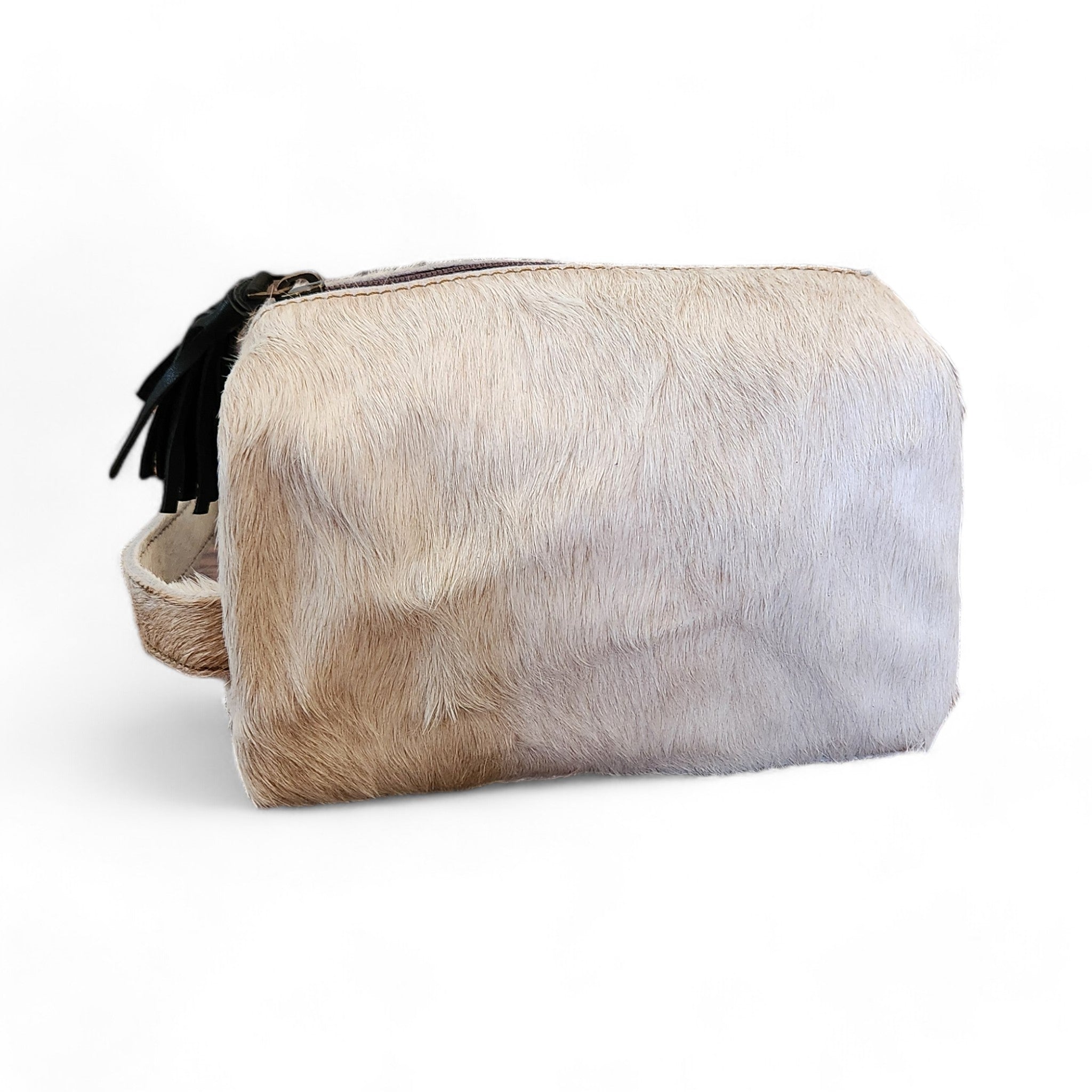 Genuine Cowhide Handcrafted Cosmetic Pouch Highlands Cowhide Makeup Bag - Ranch Junkie Mercantile LLC