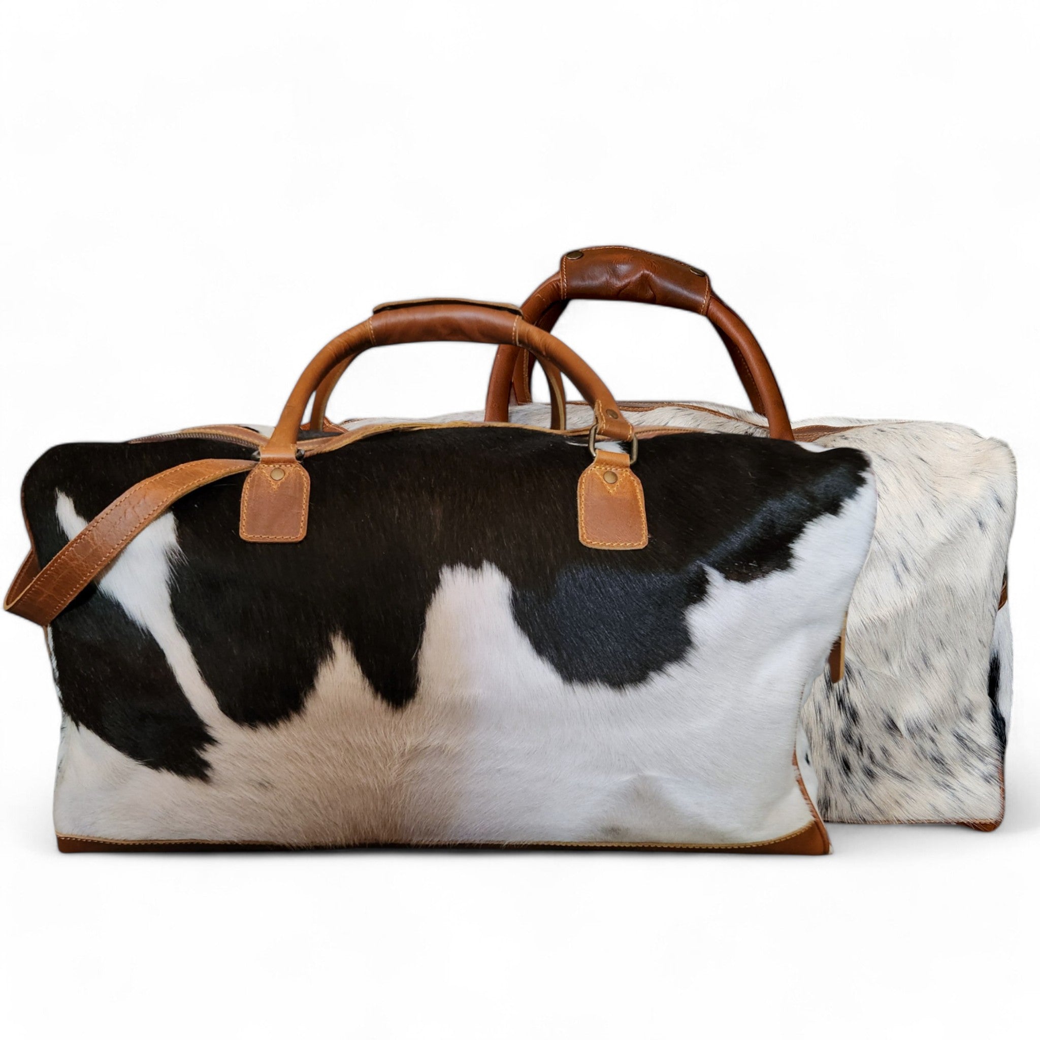 Genuine Cowhide Duffel Bag The Highlands Large Black Cowhide Duffel - Ranch Junkie Mercantile LLC