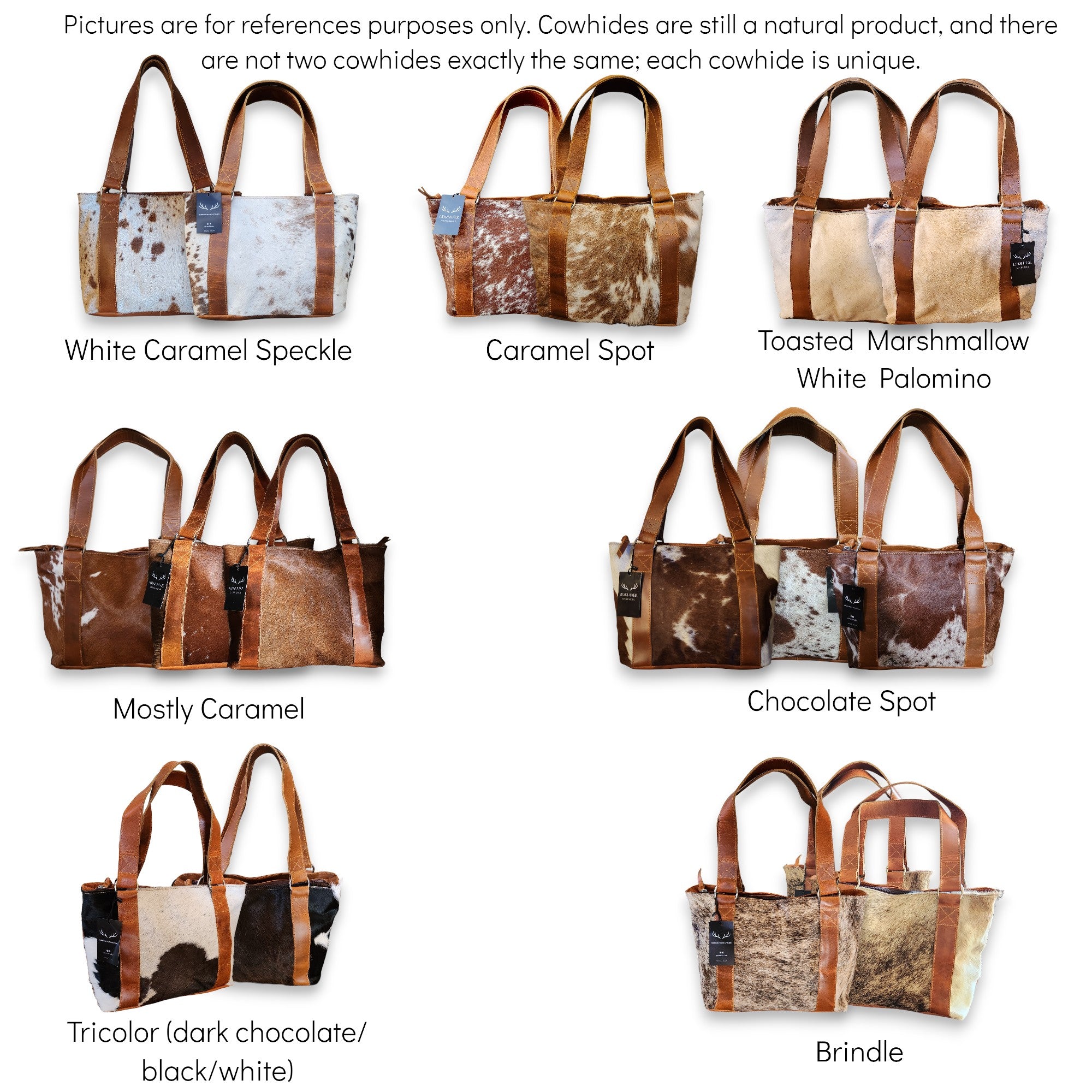 Genuine Cowhide Tote Handbag Highlands Brown Purse - Ranch Junkie Mercantile LLC