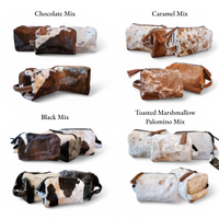 Genuine Cowhide Handcrafted Cosmetic Pouch Highlands Cowhide Makeup Bag - Ranch Junkie Mercantile LLC