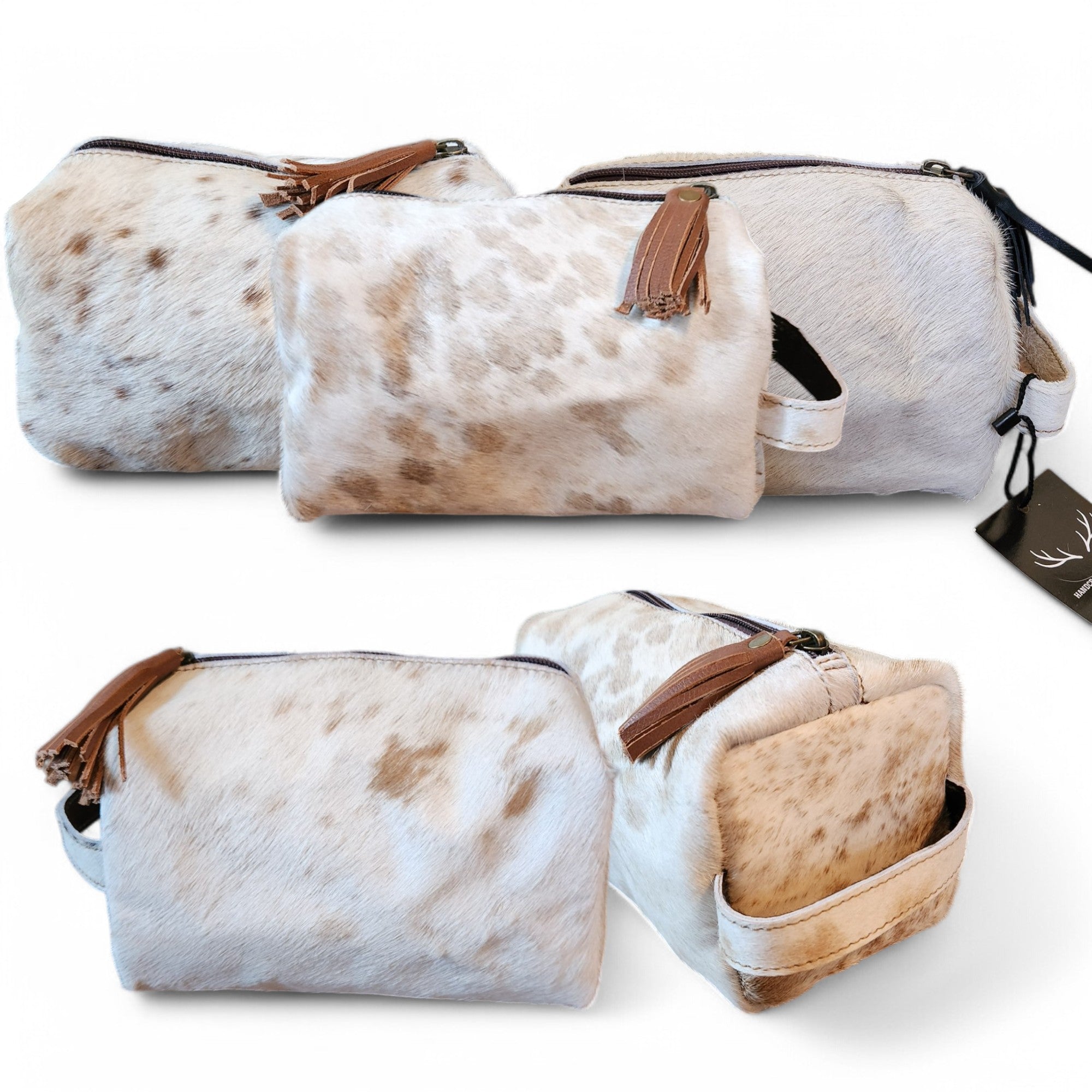 Genuine Cowhide Handcrafted Cosmetic Pouch Highlands Cowhide Makeup Bag - Ranch Junkie Mercantile LLC